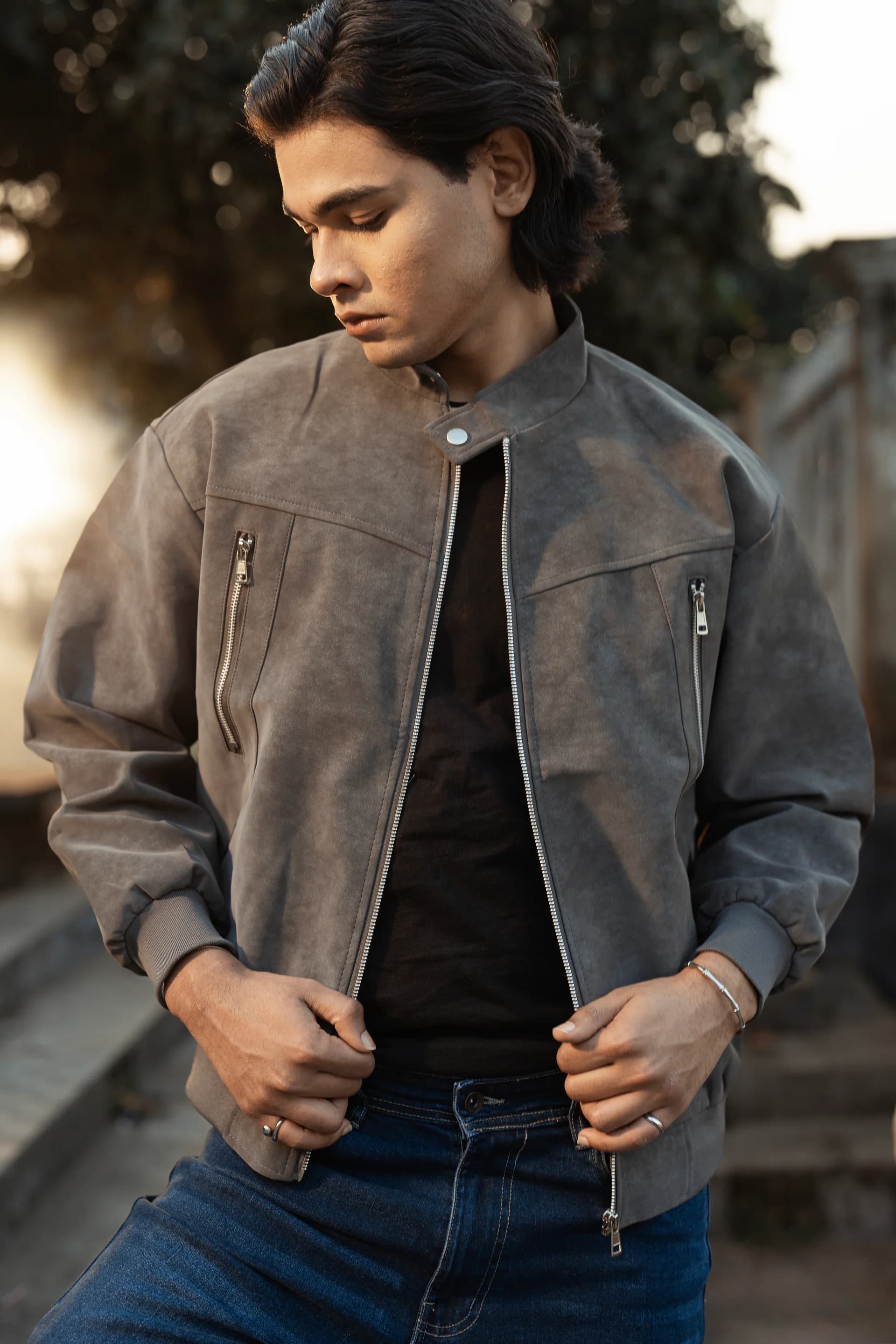 Imported Zipper Leather Jacket  thumbnail 1