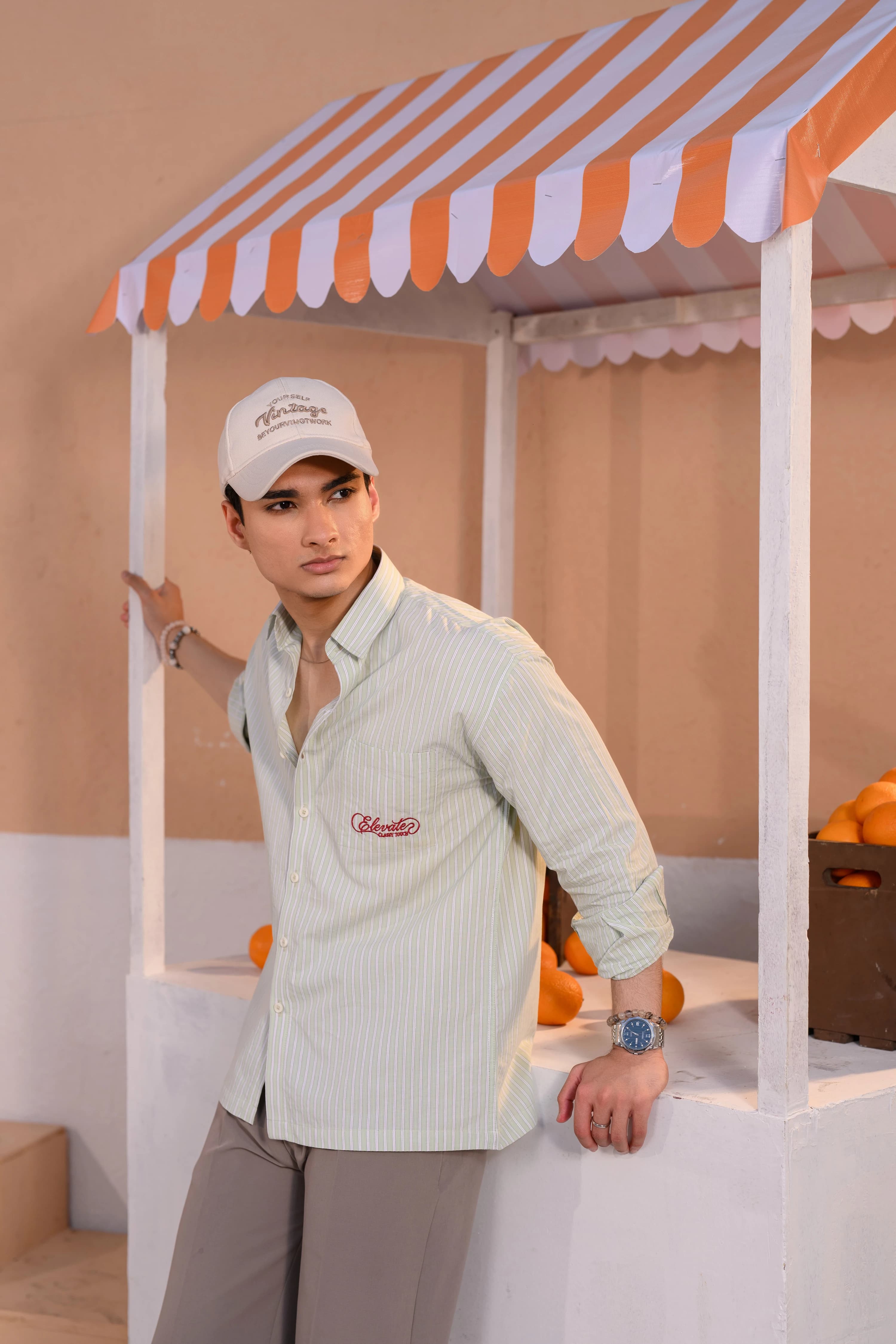 Casual Embo Stripe Shirt | Paste thumbnail 4
