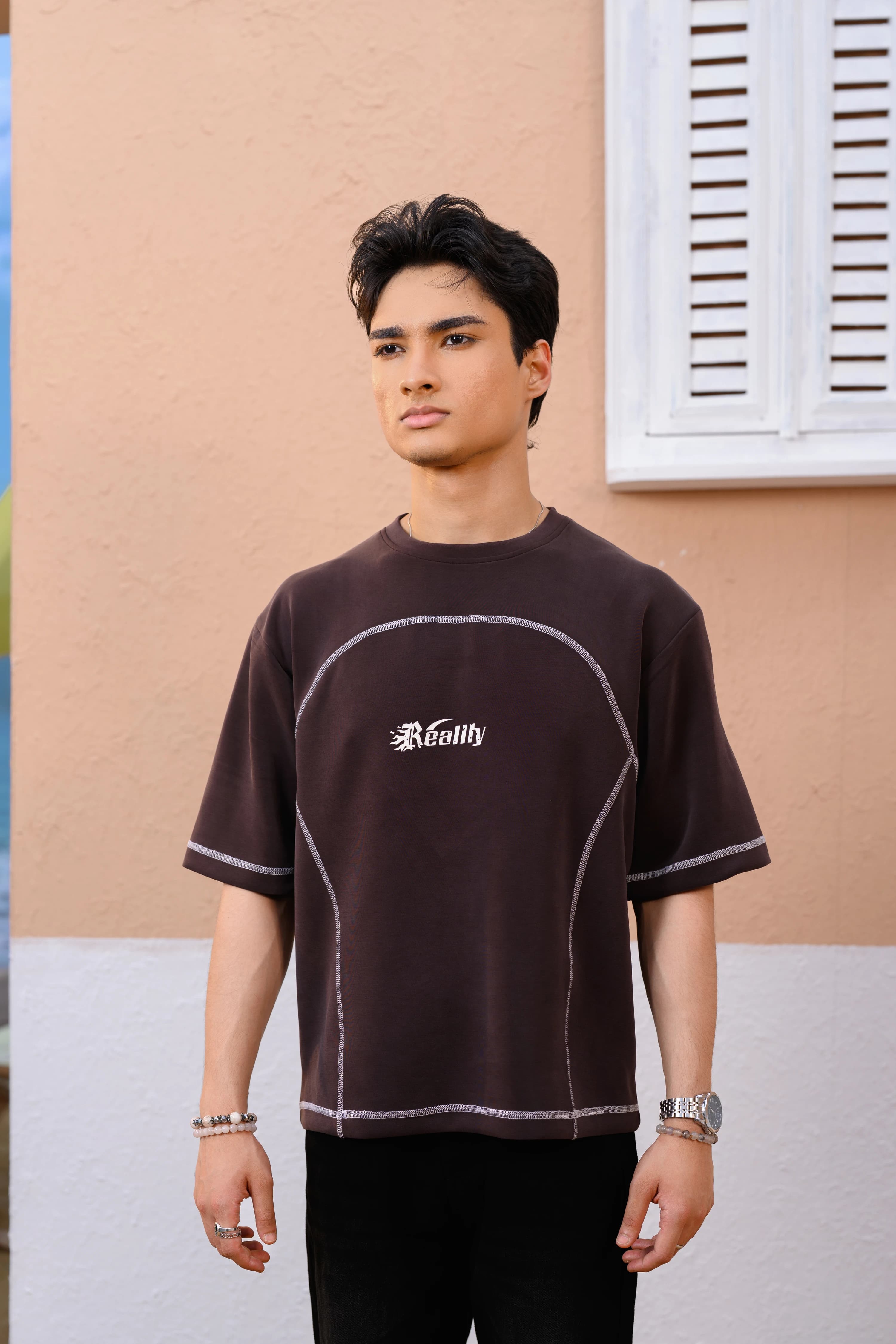 Boxy Cropped Tee | Chocolate thumbnail 1
