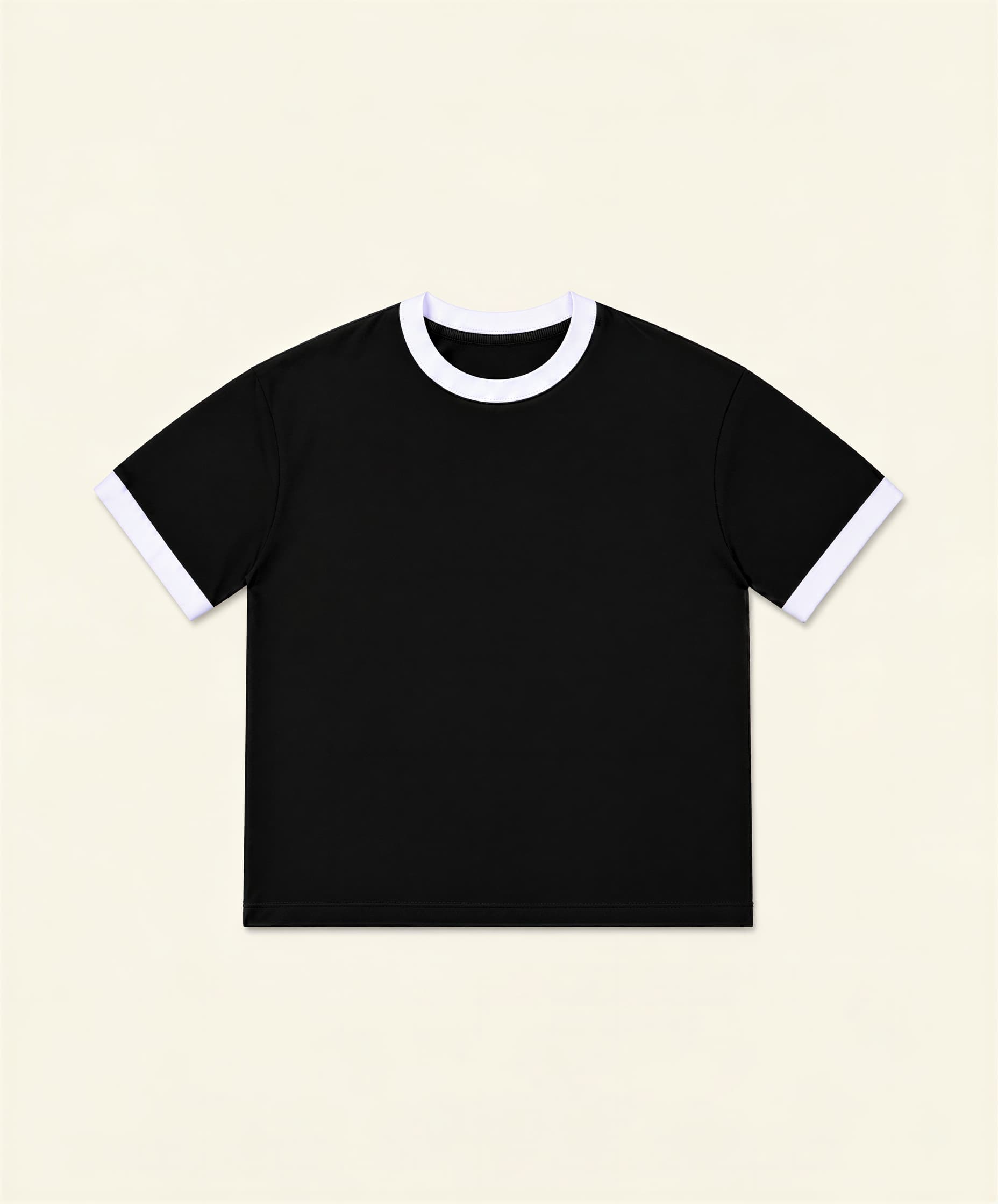 Crop ringer tee - Black thumbnail 1