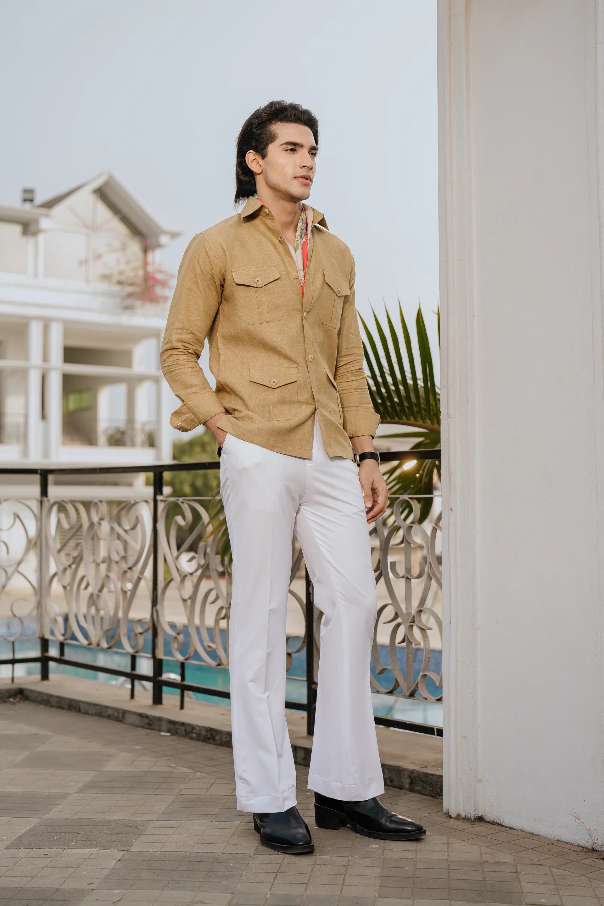 Safari Linen Shirt - Brown thumbnail 3