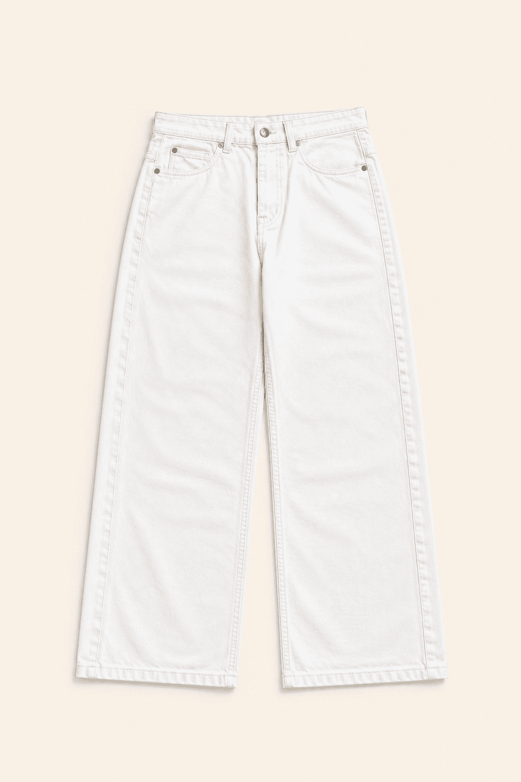 White Baggy Jeans thumbnail 2