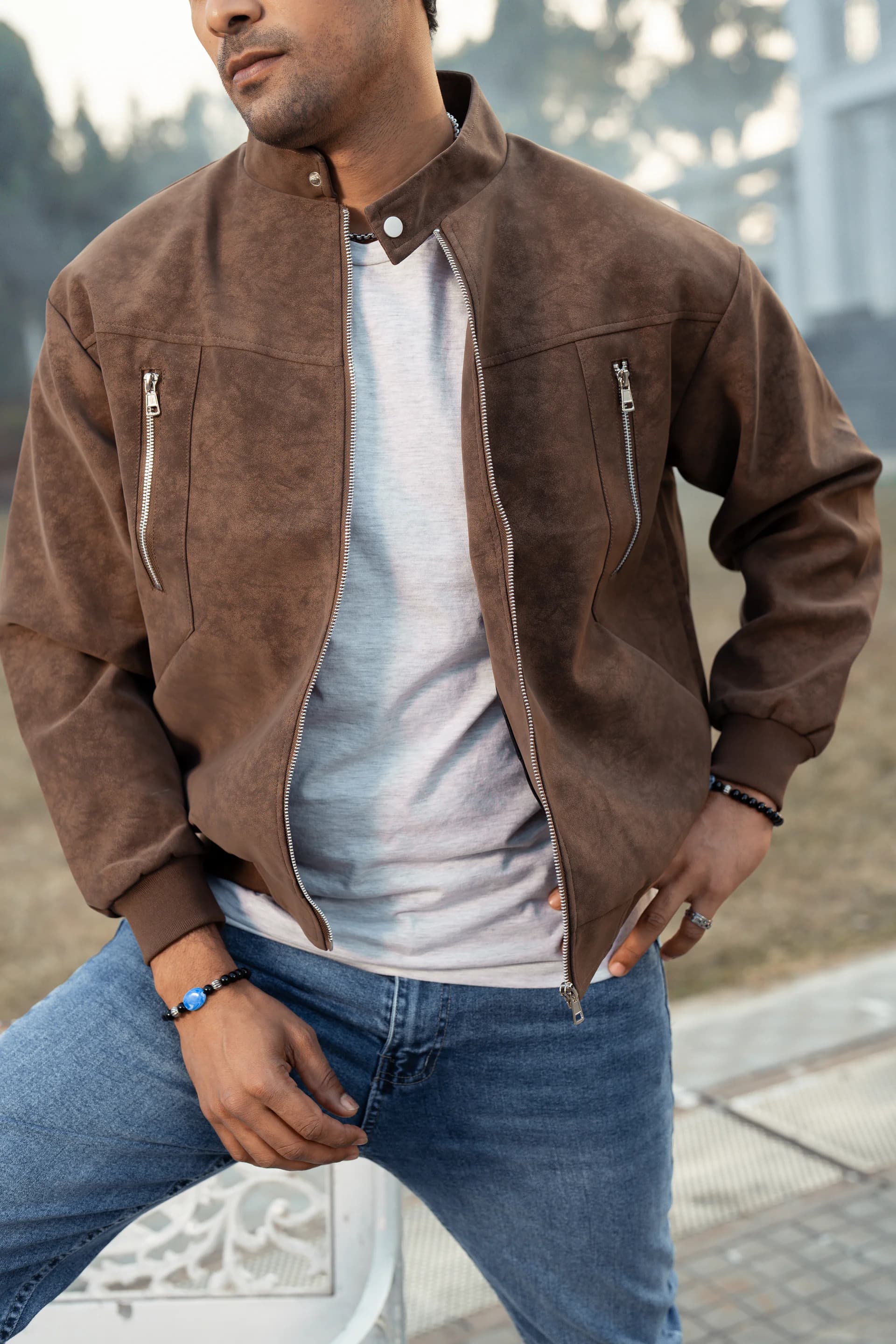 Imported Zipper Leather Jacket  thumbnail 1