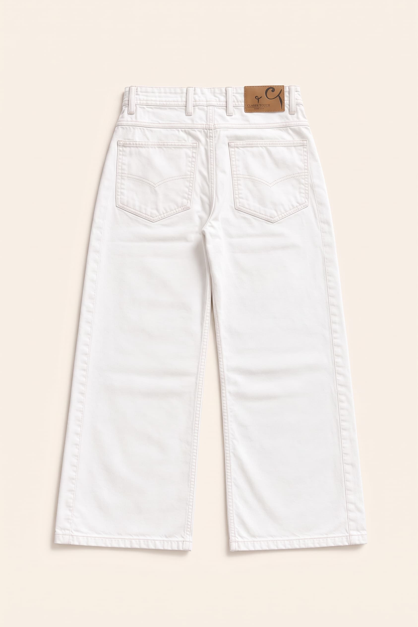 White Baggy Jeans thumbnail 3