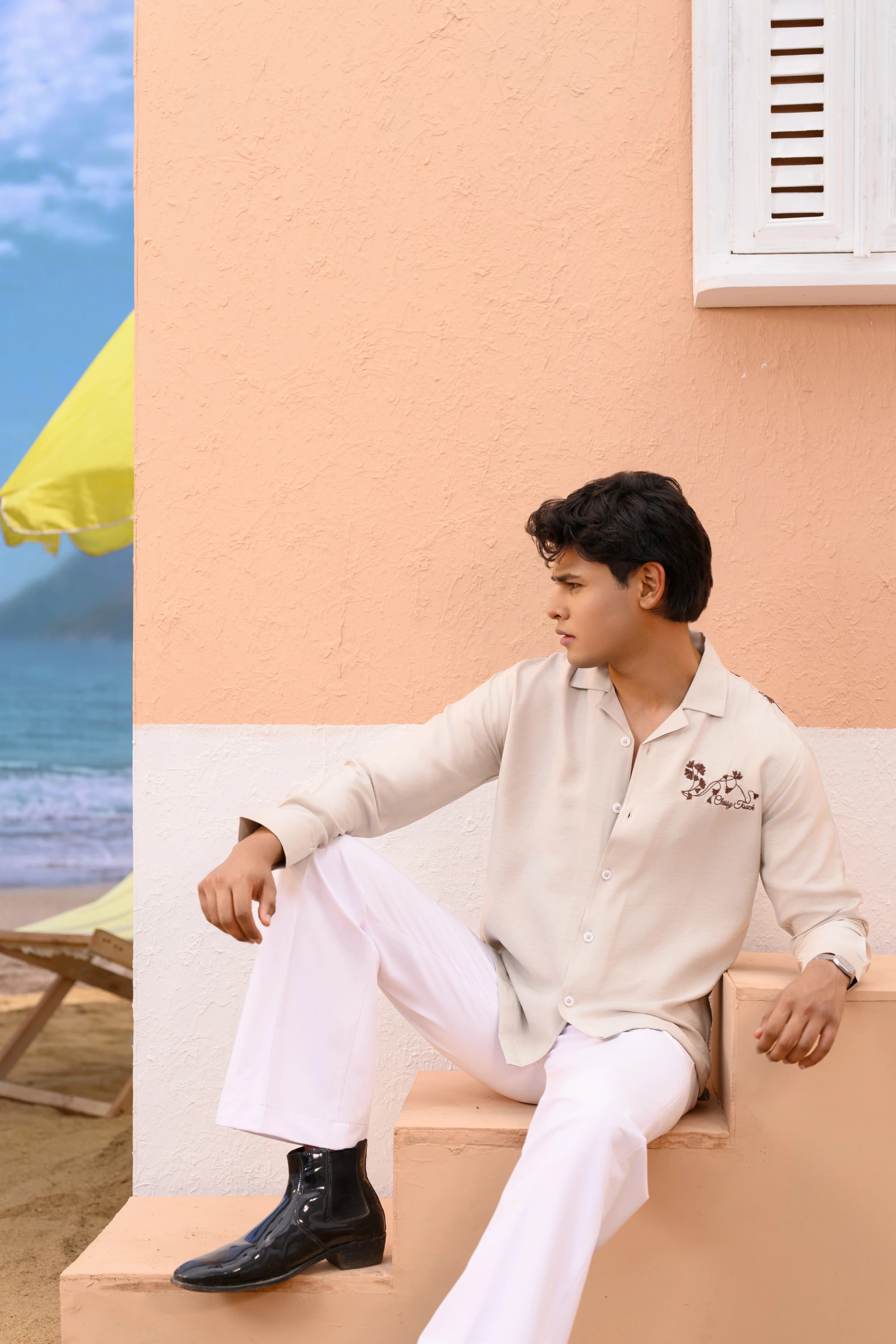 Floral Embo Shirt | Cream thumbnail 2