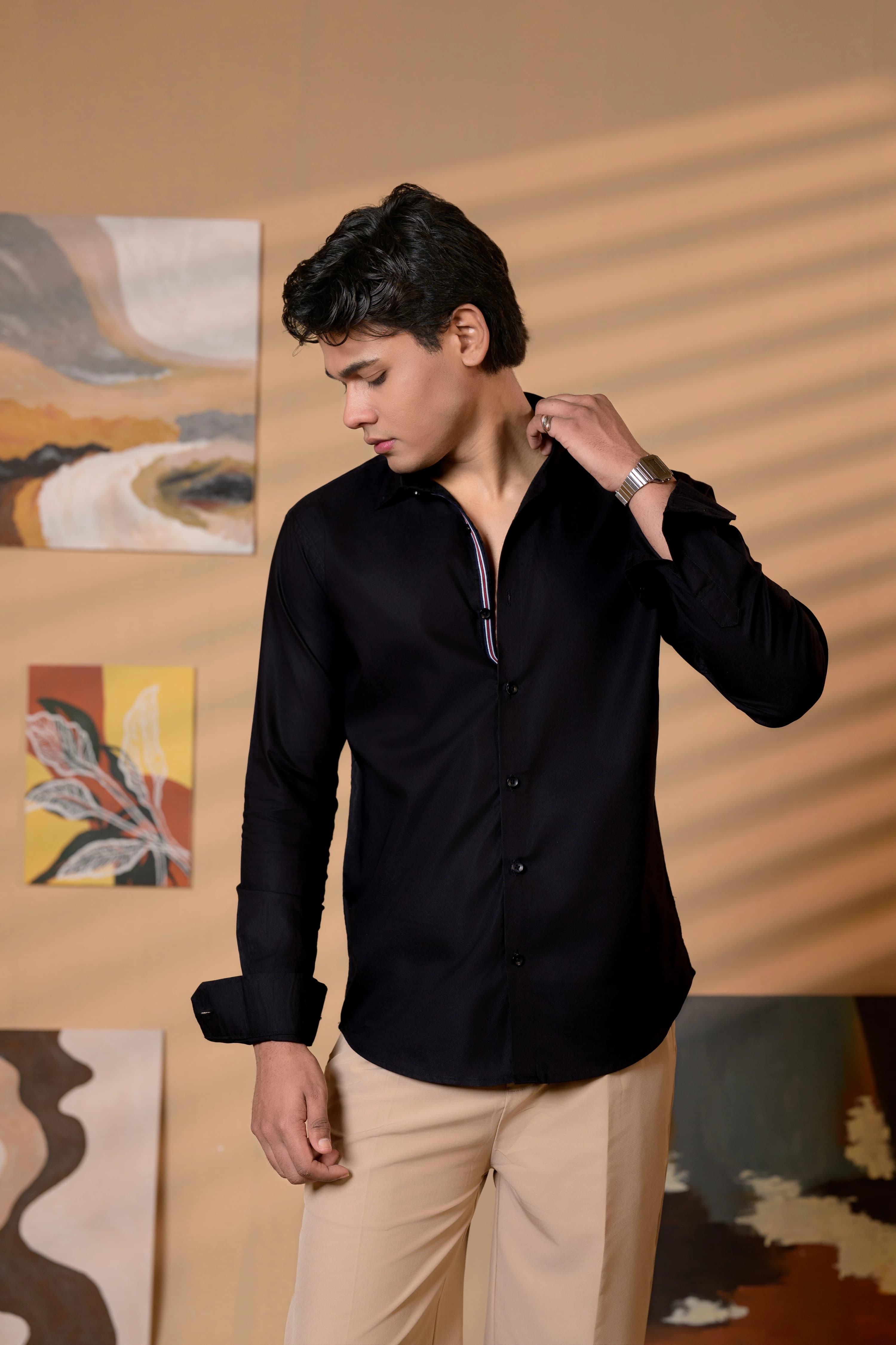 Black | Semi Formal Oxford Shirt thumbnail 4