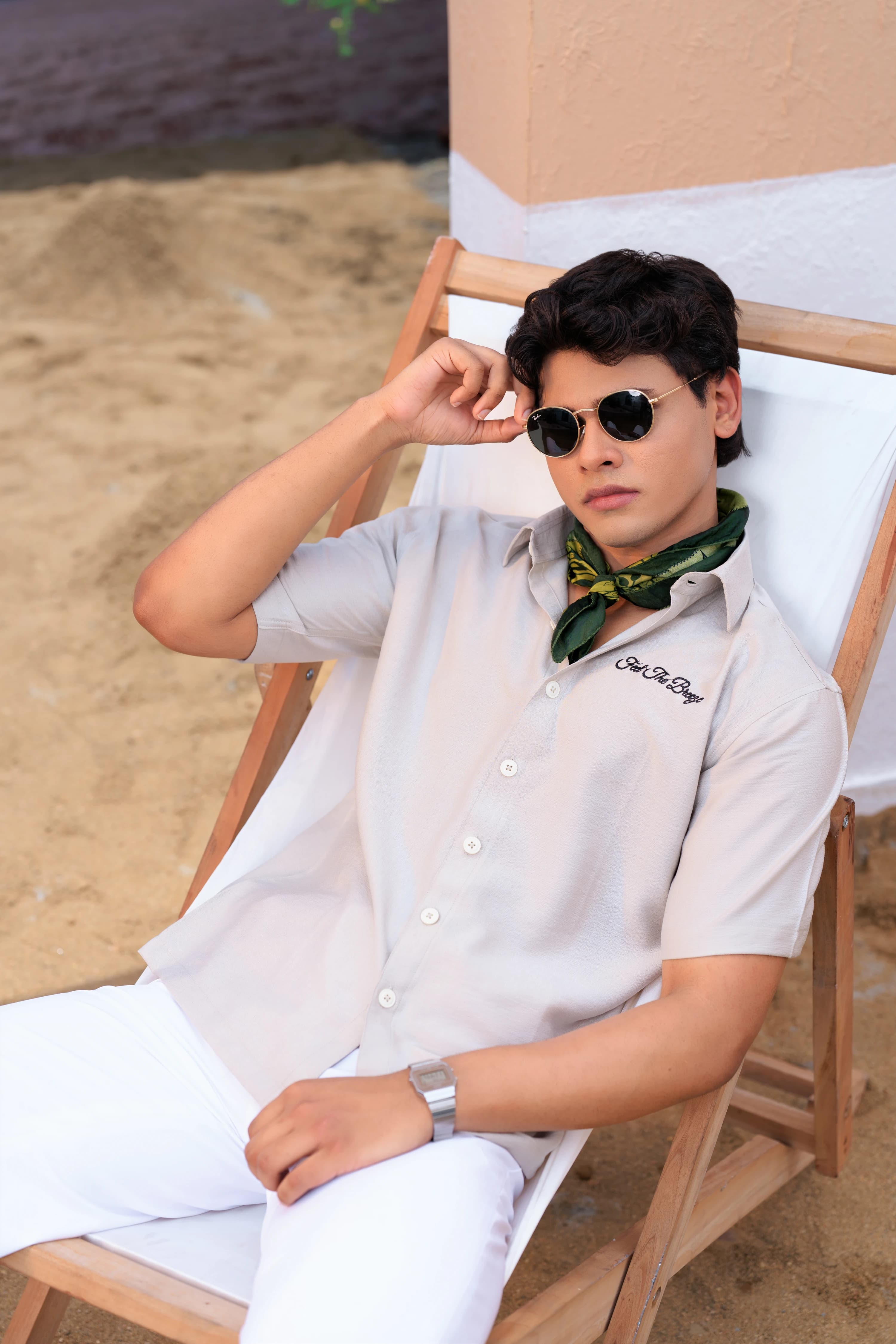 Boxy Embo Shirts - Cream thumbnail 2