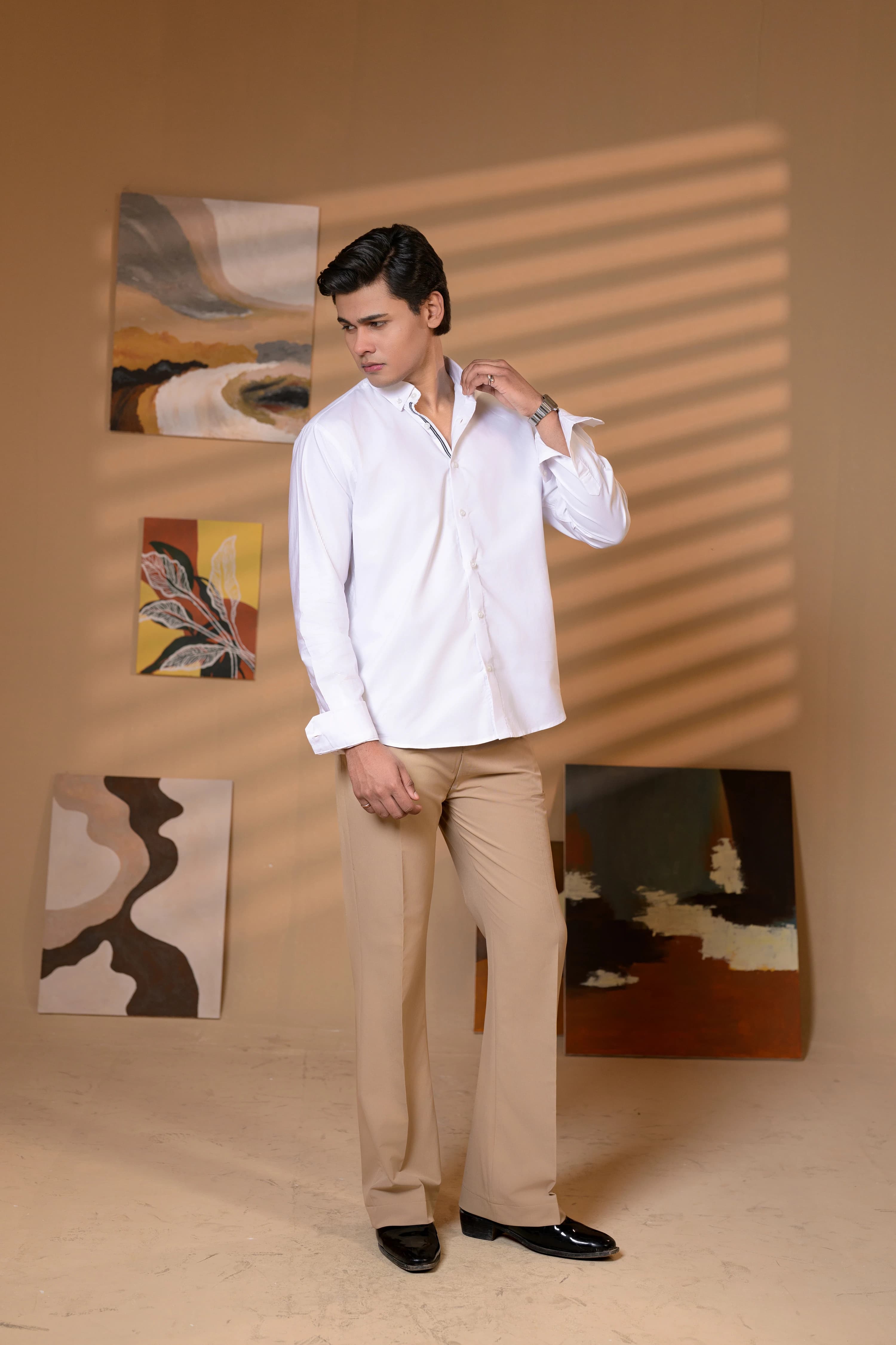 White | Semi Formal Oxford Shirt thumbnail 5