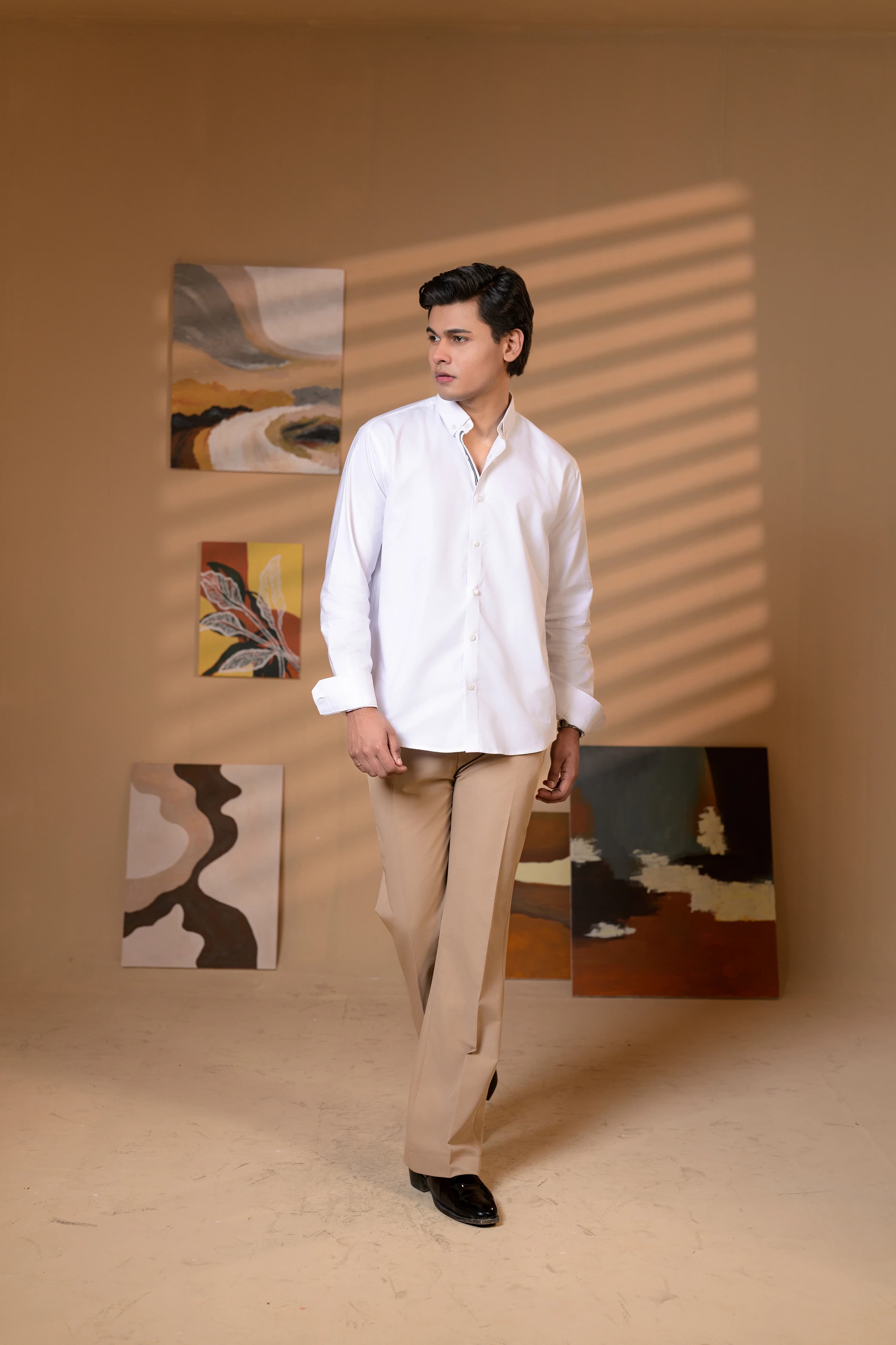White | Semi Formal Oxford Shirt thumbnail 4