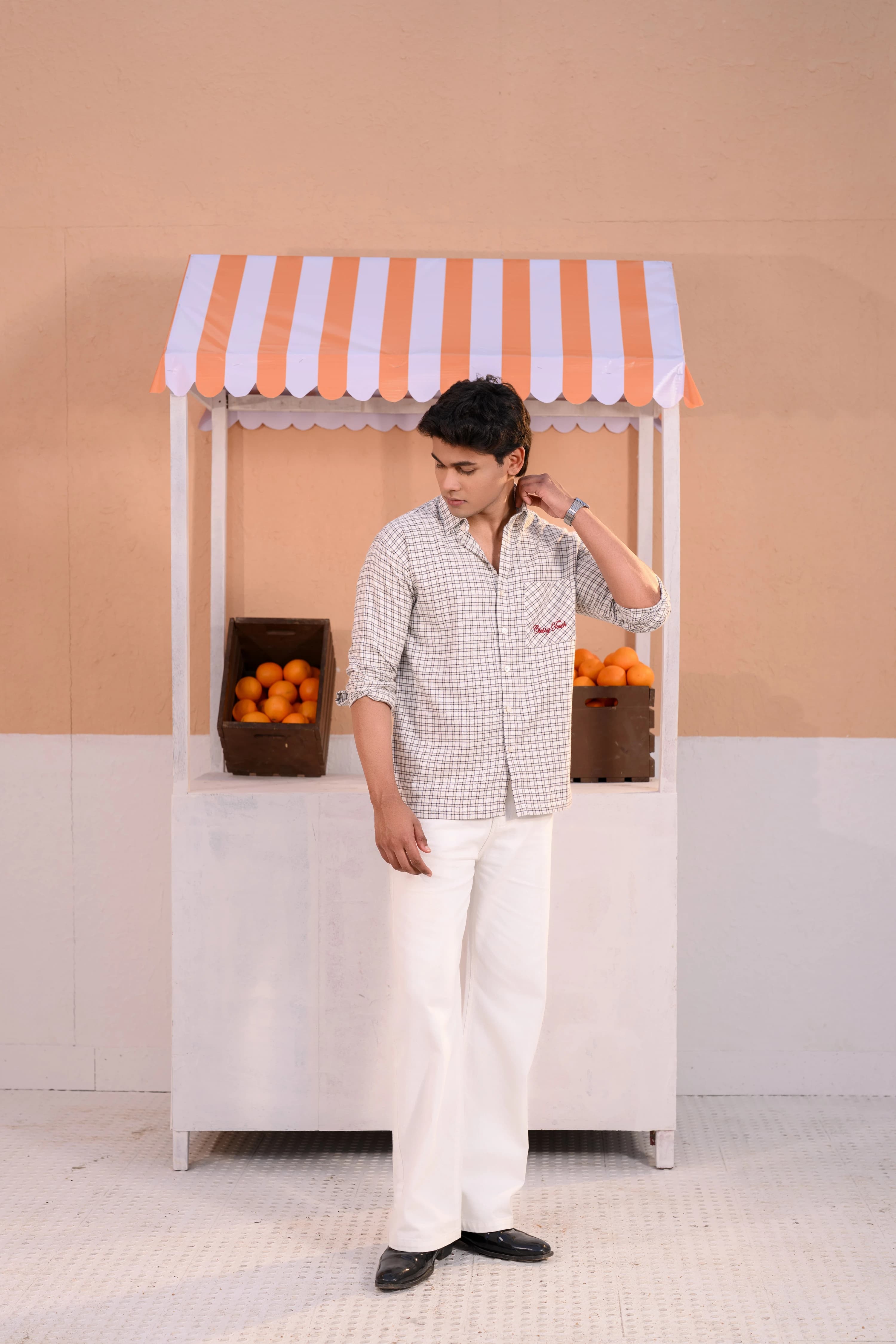 Casual Check Shirt - Offwhite thumbnail 3