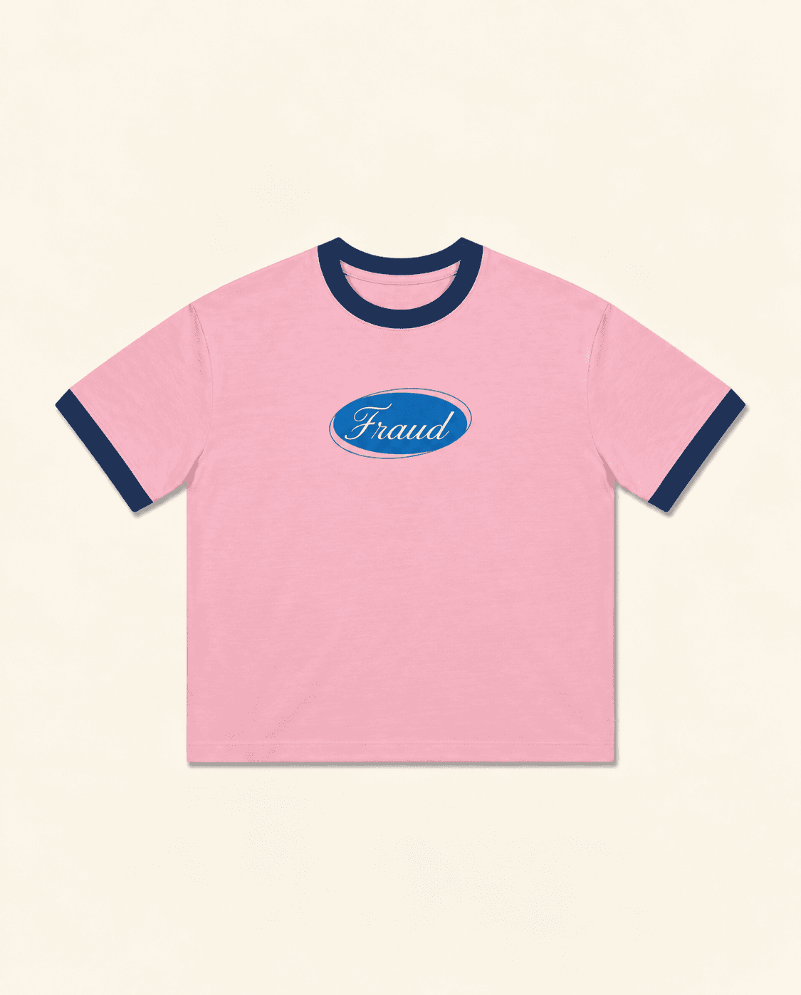 Ringer tee- light pink | Fraud thumbnail 1