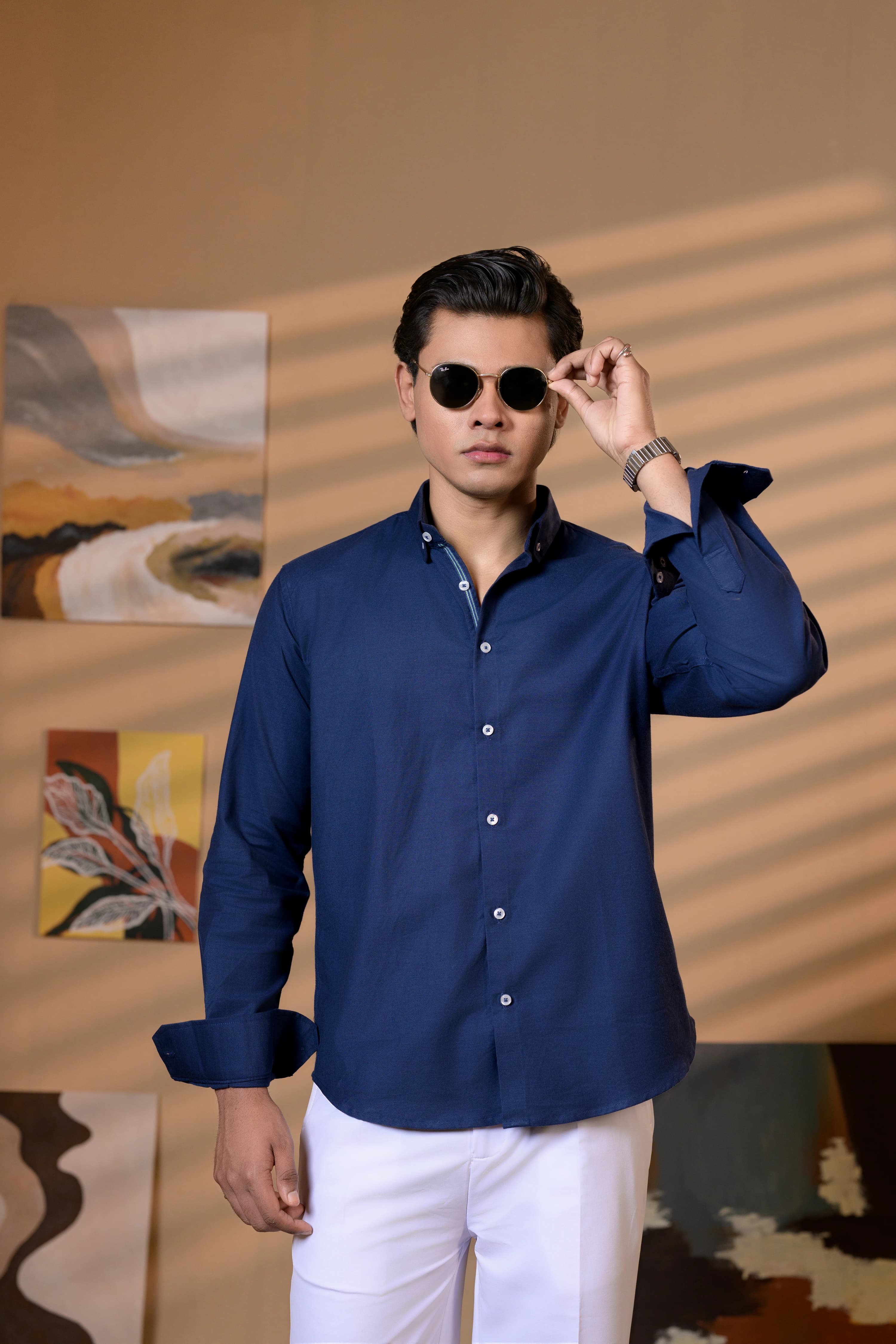 Navy Blue | Semi Formal Oxford Shirt