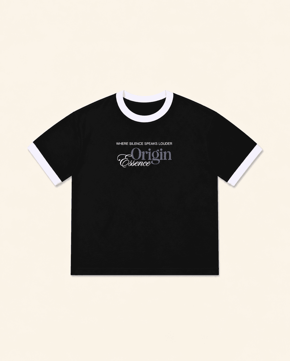 Ringer tee -Black | Essence  thumbnail 1