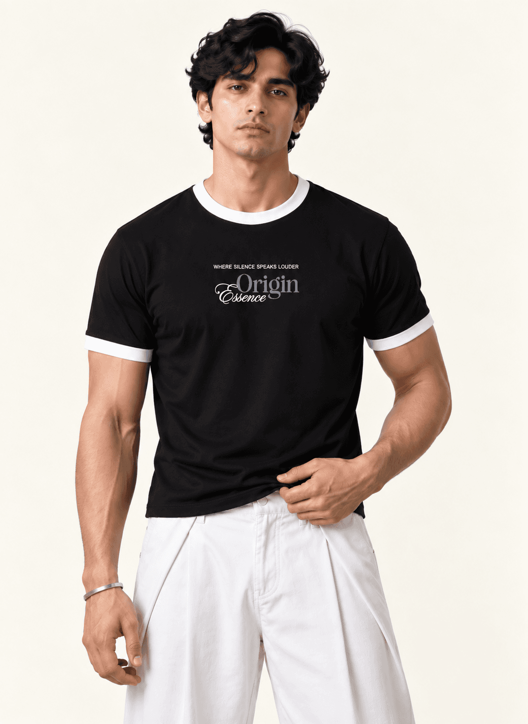 Ringer tee -Black | Essence  thumbnail 4