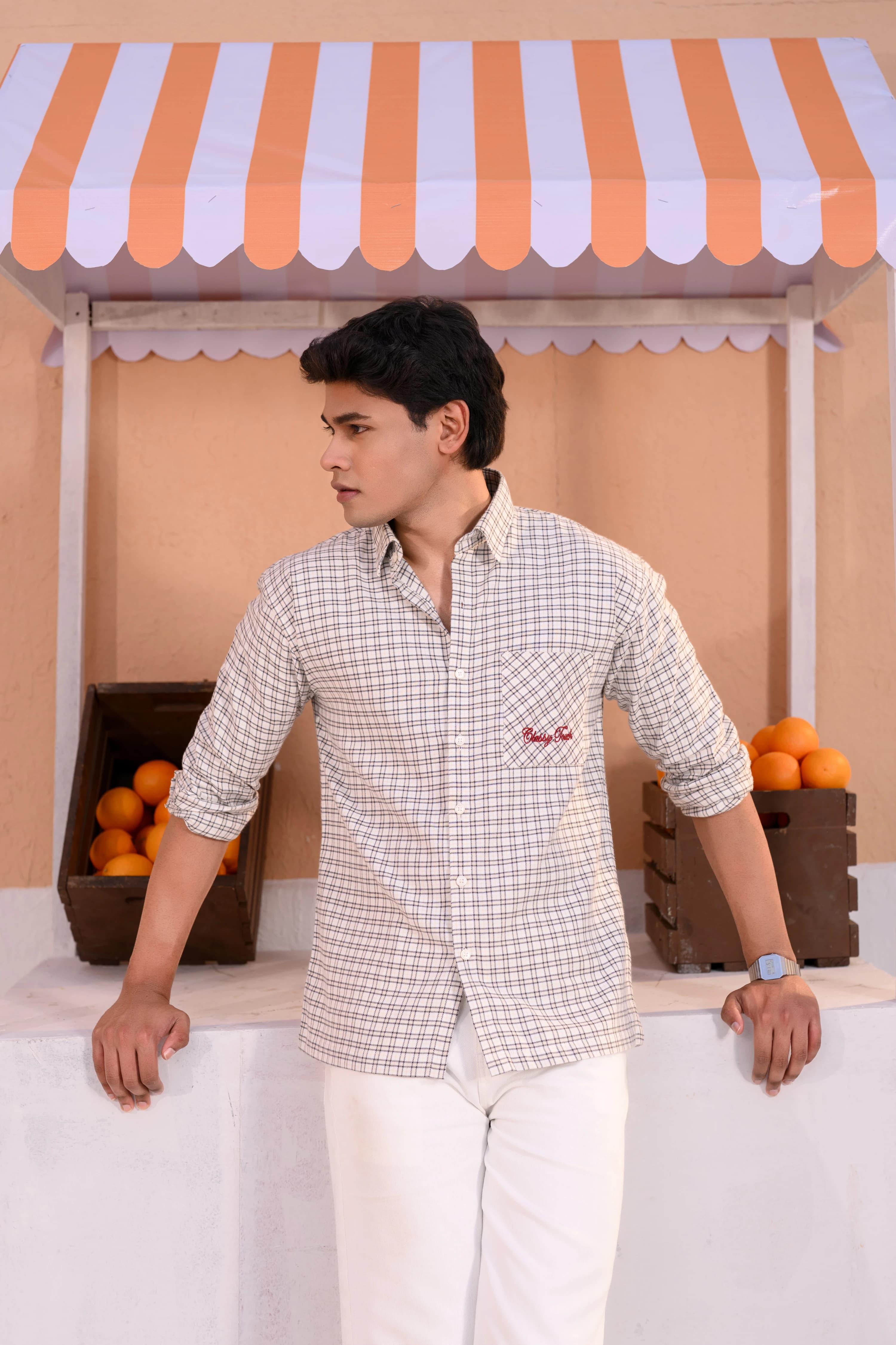 Casual Check Shirt - Offwhite thumbnail 2
