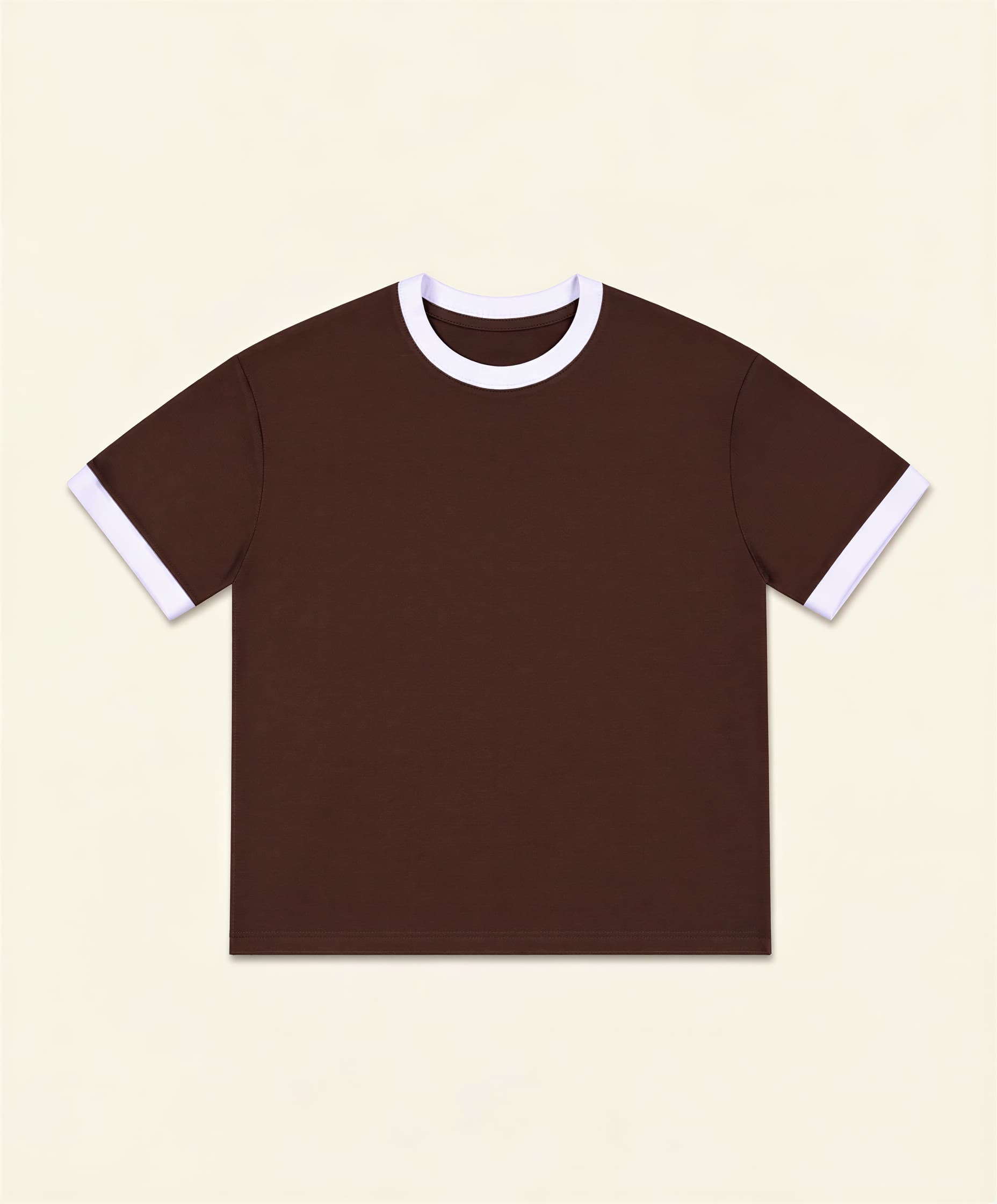 Crop ringer tee - Coffee thumbnail 1