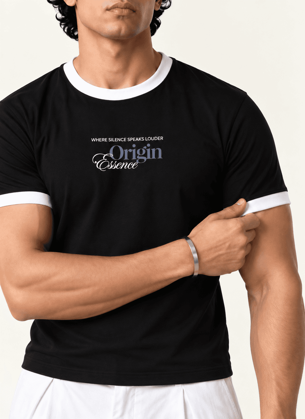 Ringer tee -Black | Essence  thumbnail 3