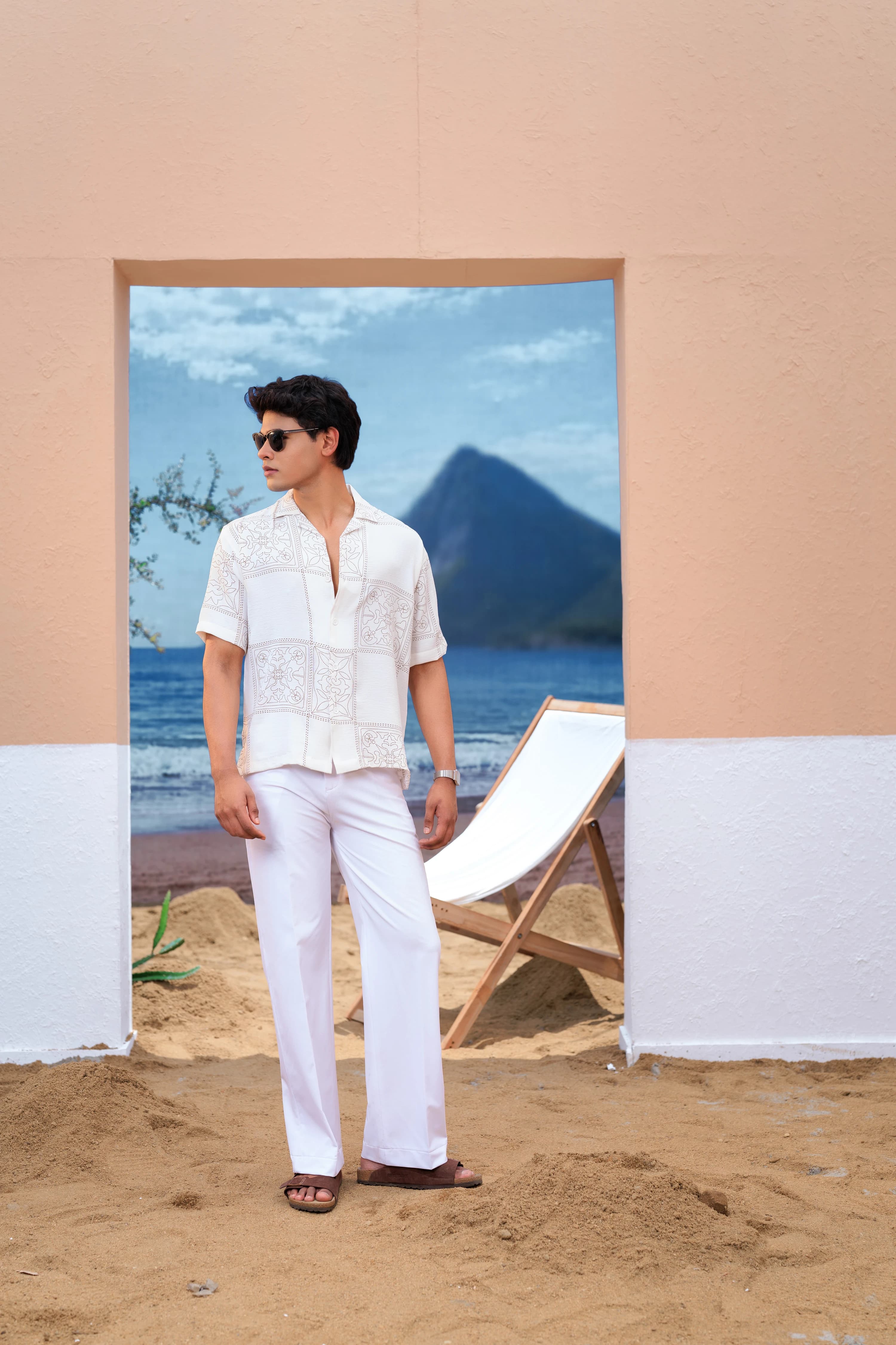  Relaxed Cuban Shirts - White thumbnail 2