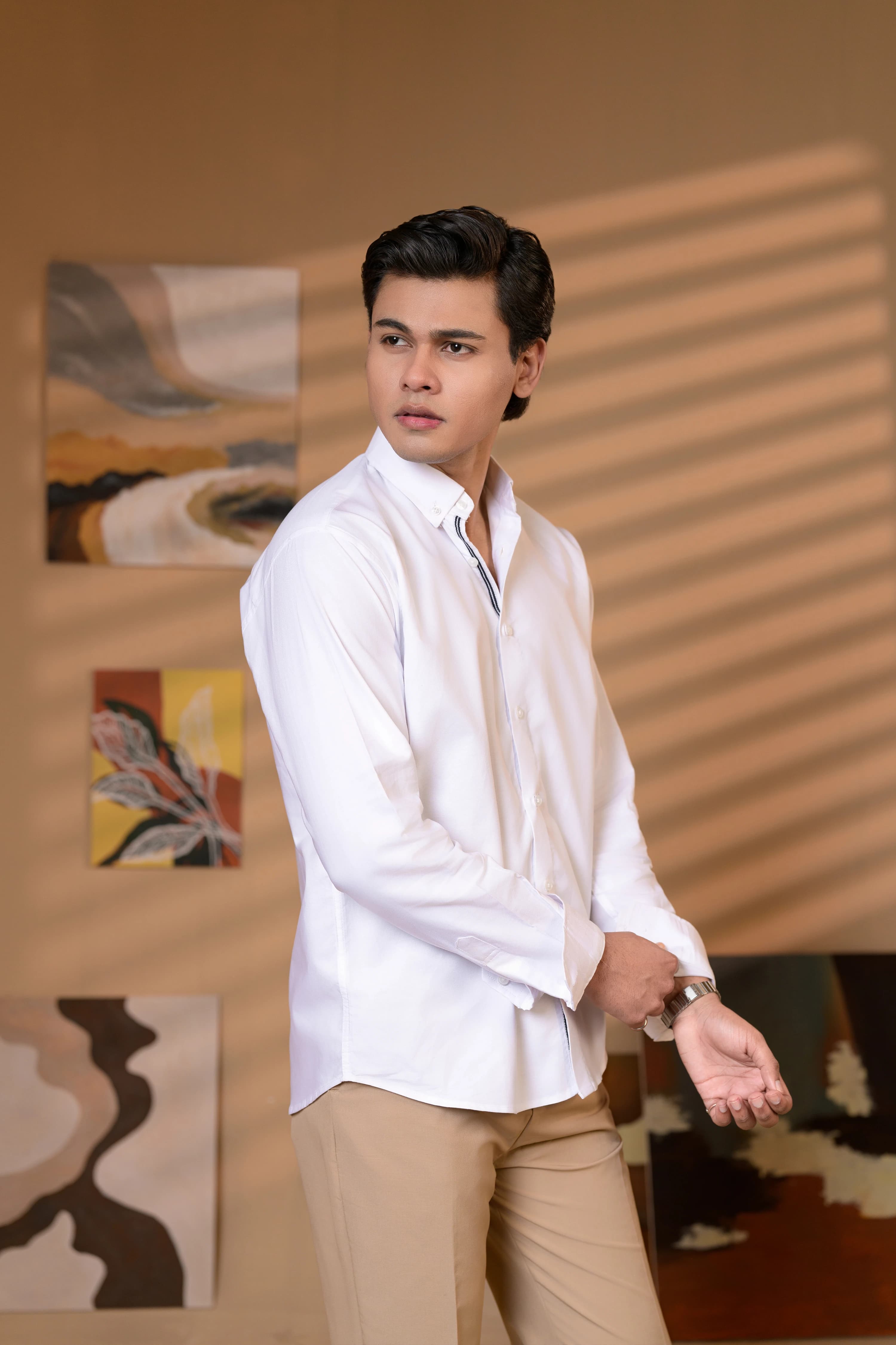 White | Semi Formal Oxford Shirt thumbnail 3