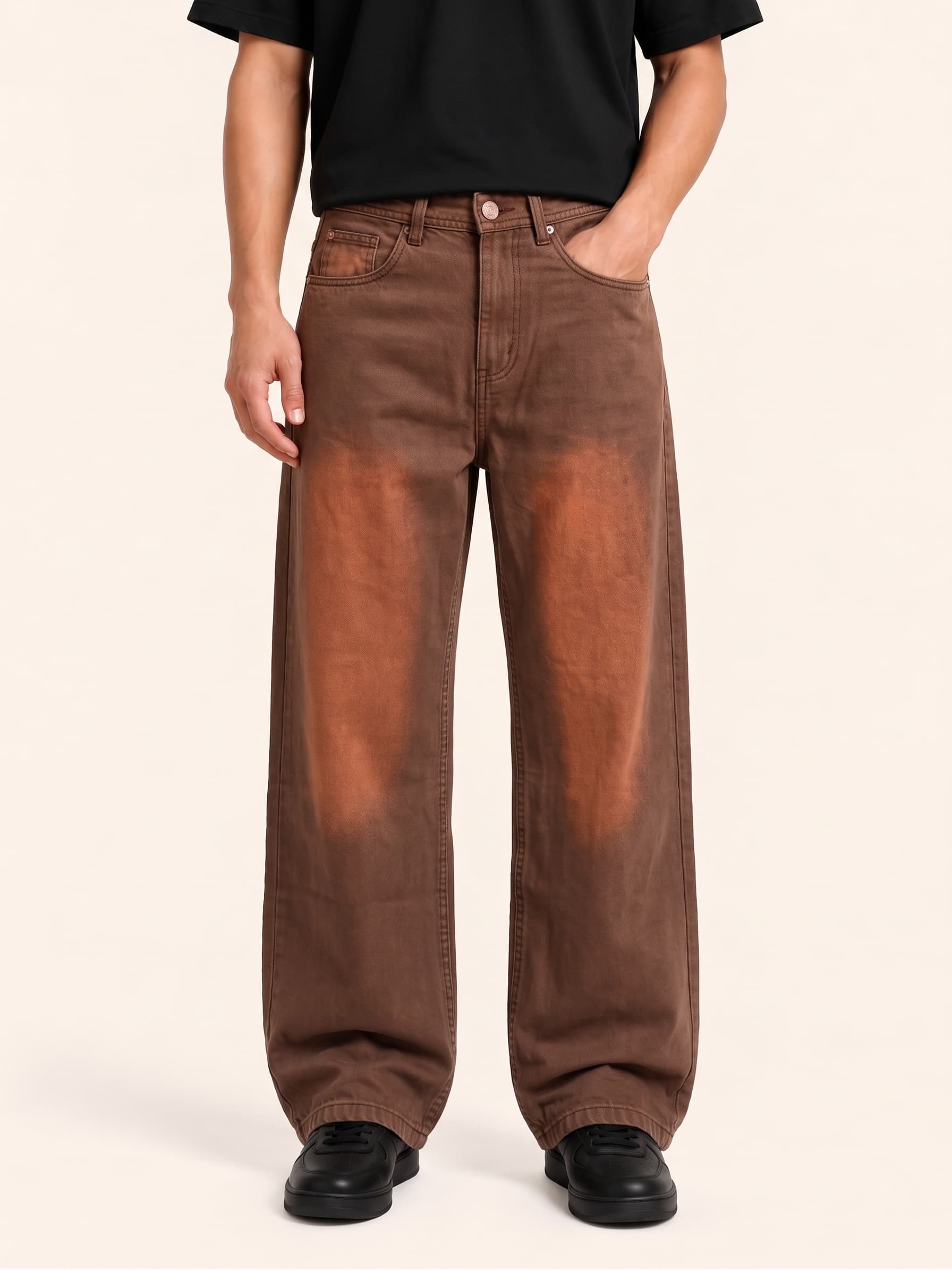 Chocolate Baggy Jeans thumbnail 1