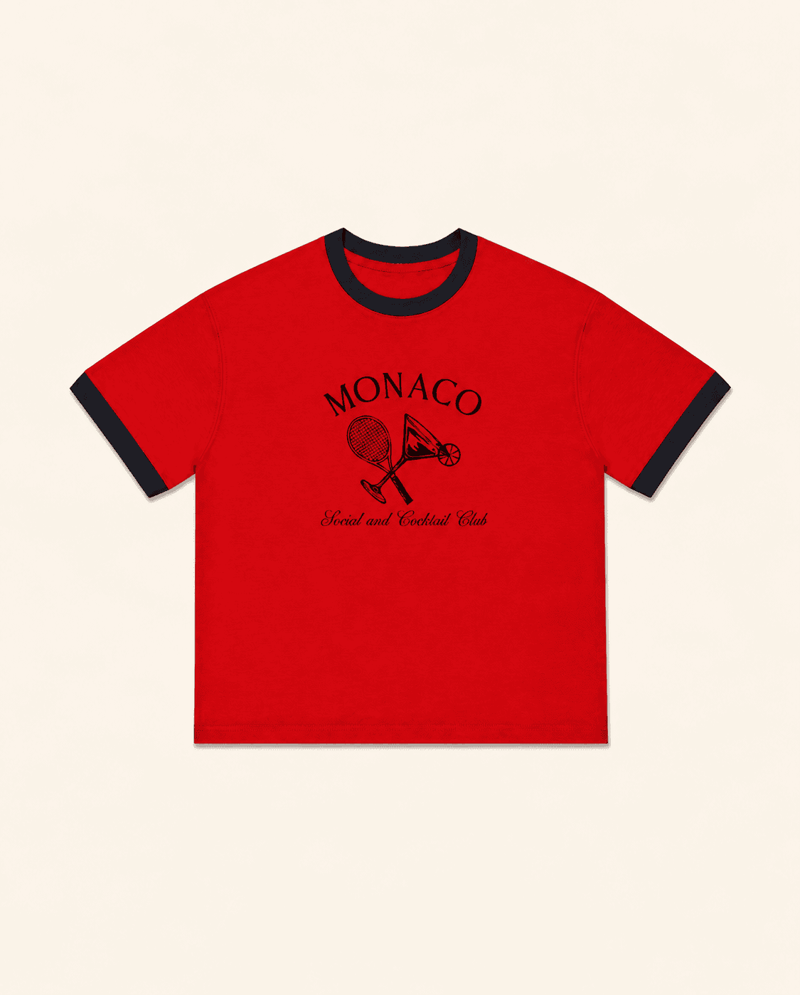 Ringer tee- Red | Monaco thumbnail 1
