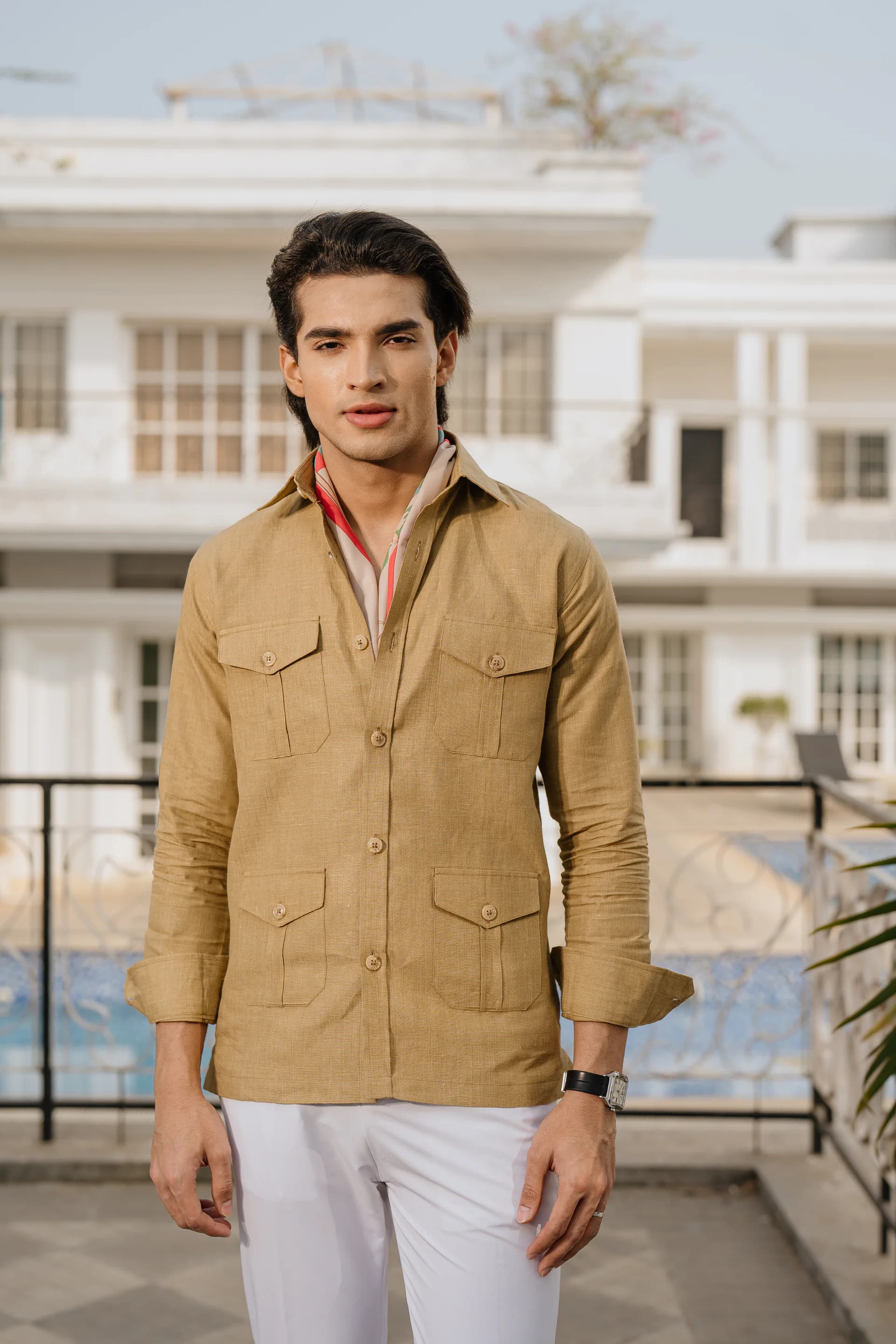 Safari Linen Shirt - Brown thumbnail 2