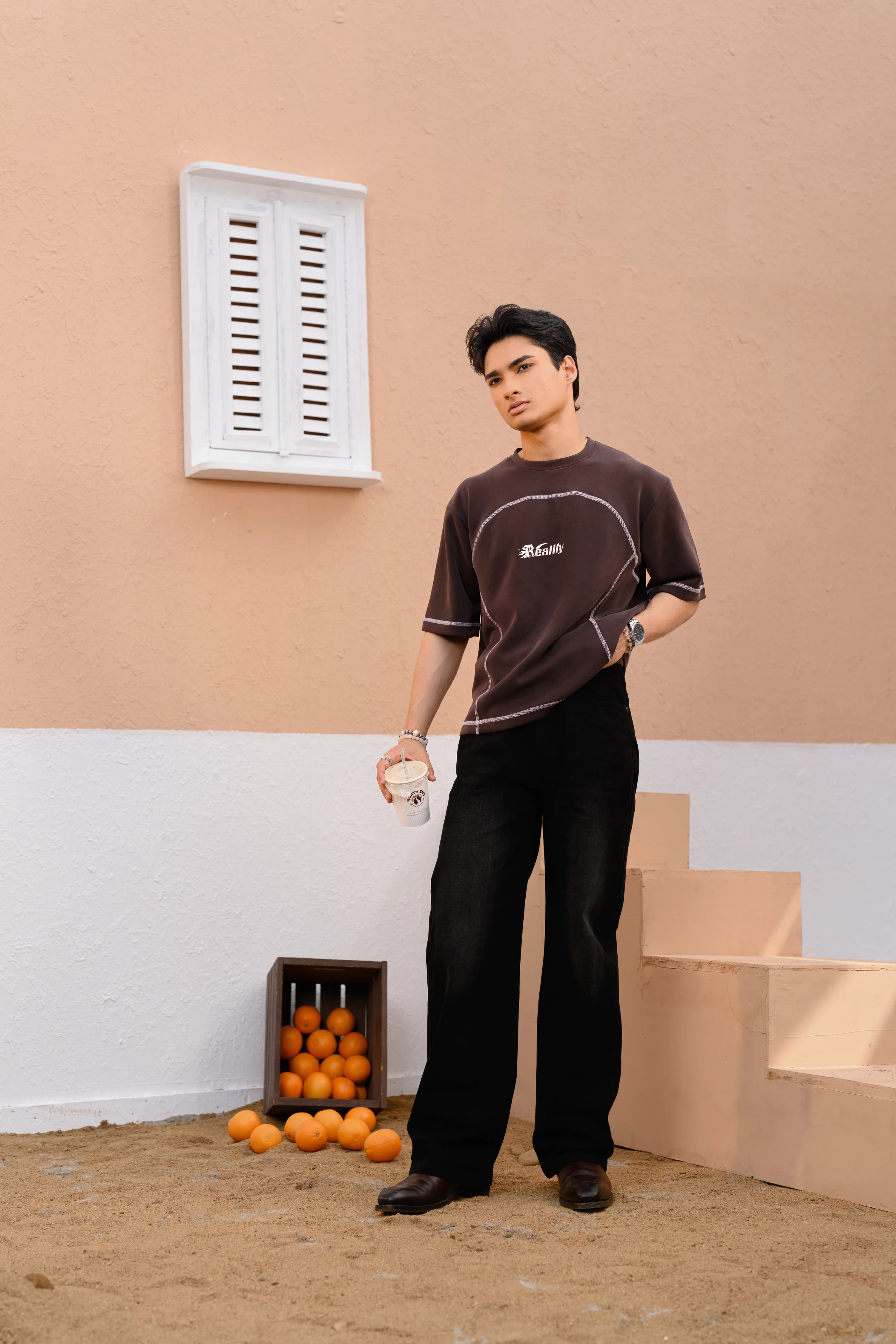 Boxy Cropped Tee | Chocolate thumbnail 2
