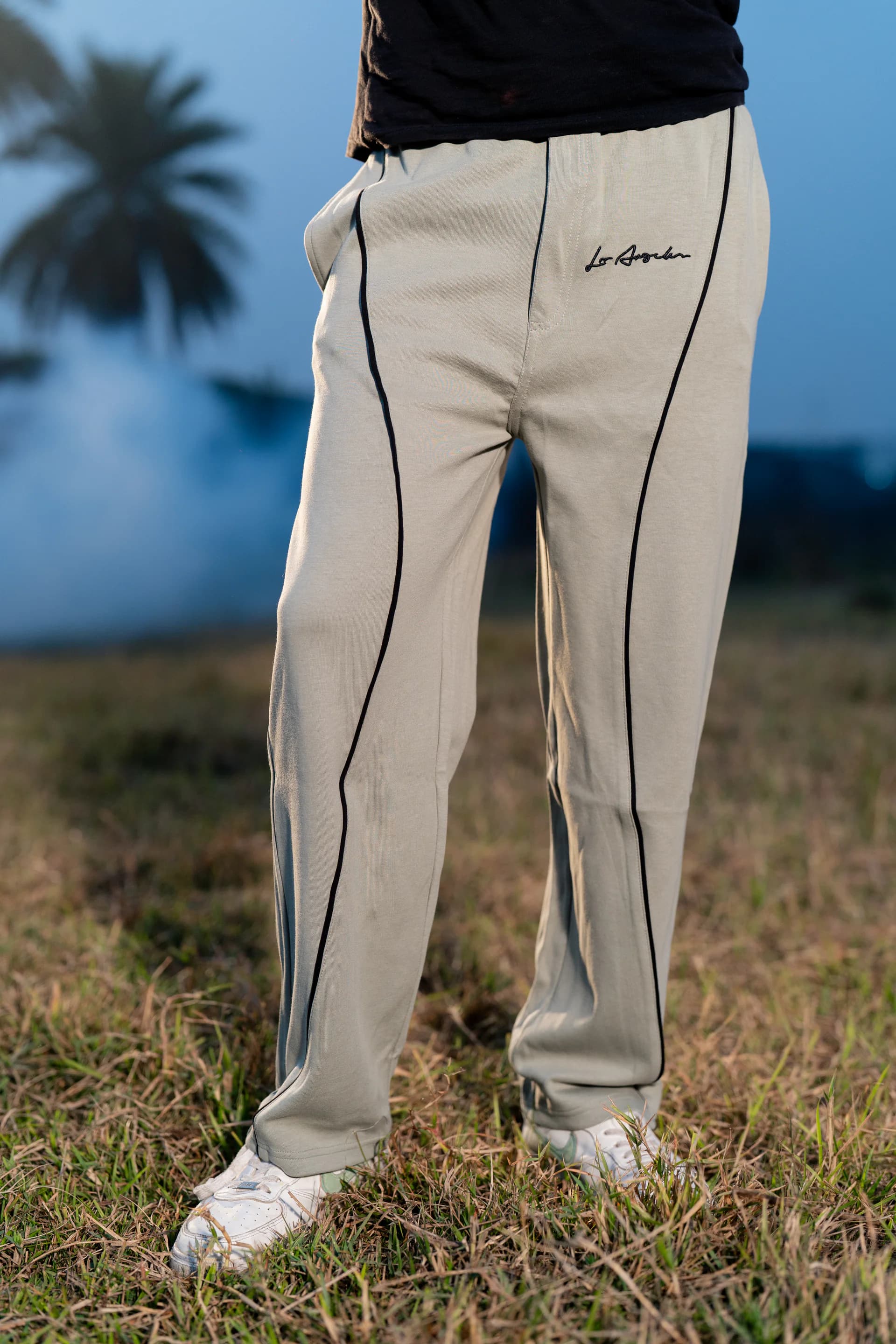 Stripe Baggy Jogger - Mint thumbnail 2