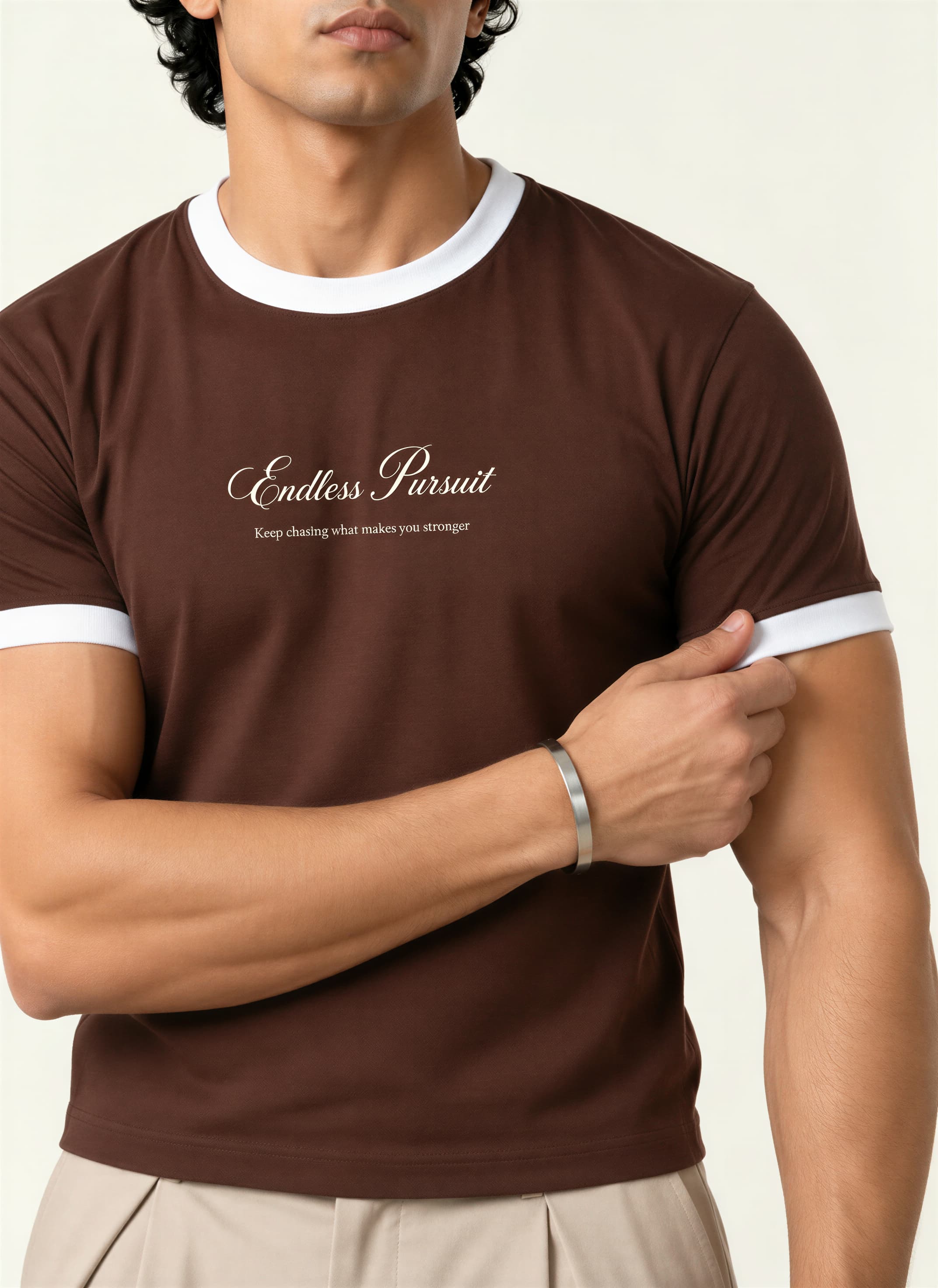 Ringer tee- coffee | Endless pursuit thumbnail 3