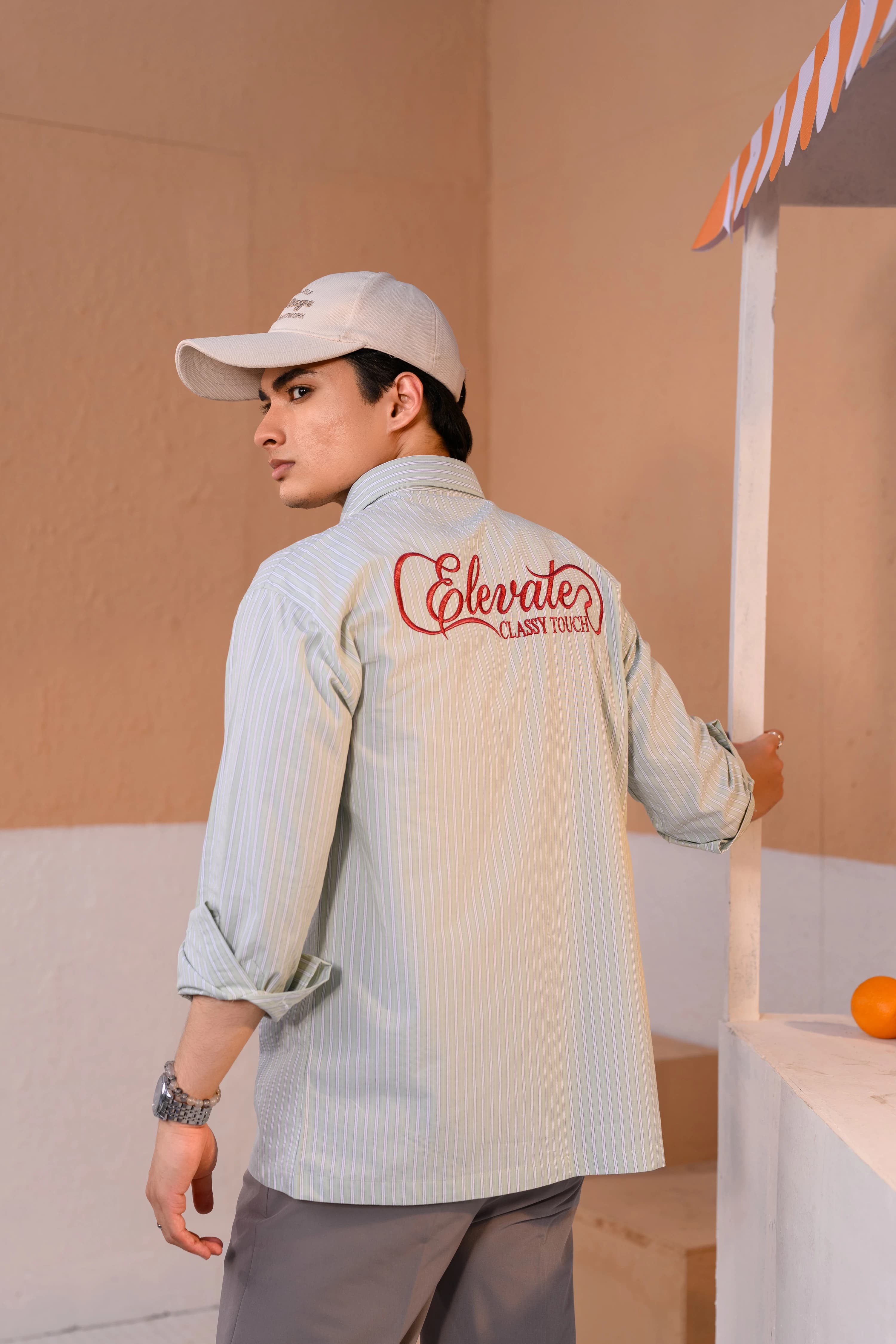 Casual Embo Stripe Shirt | Paste thumbnail 2