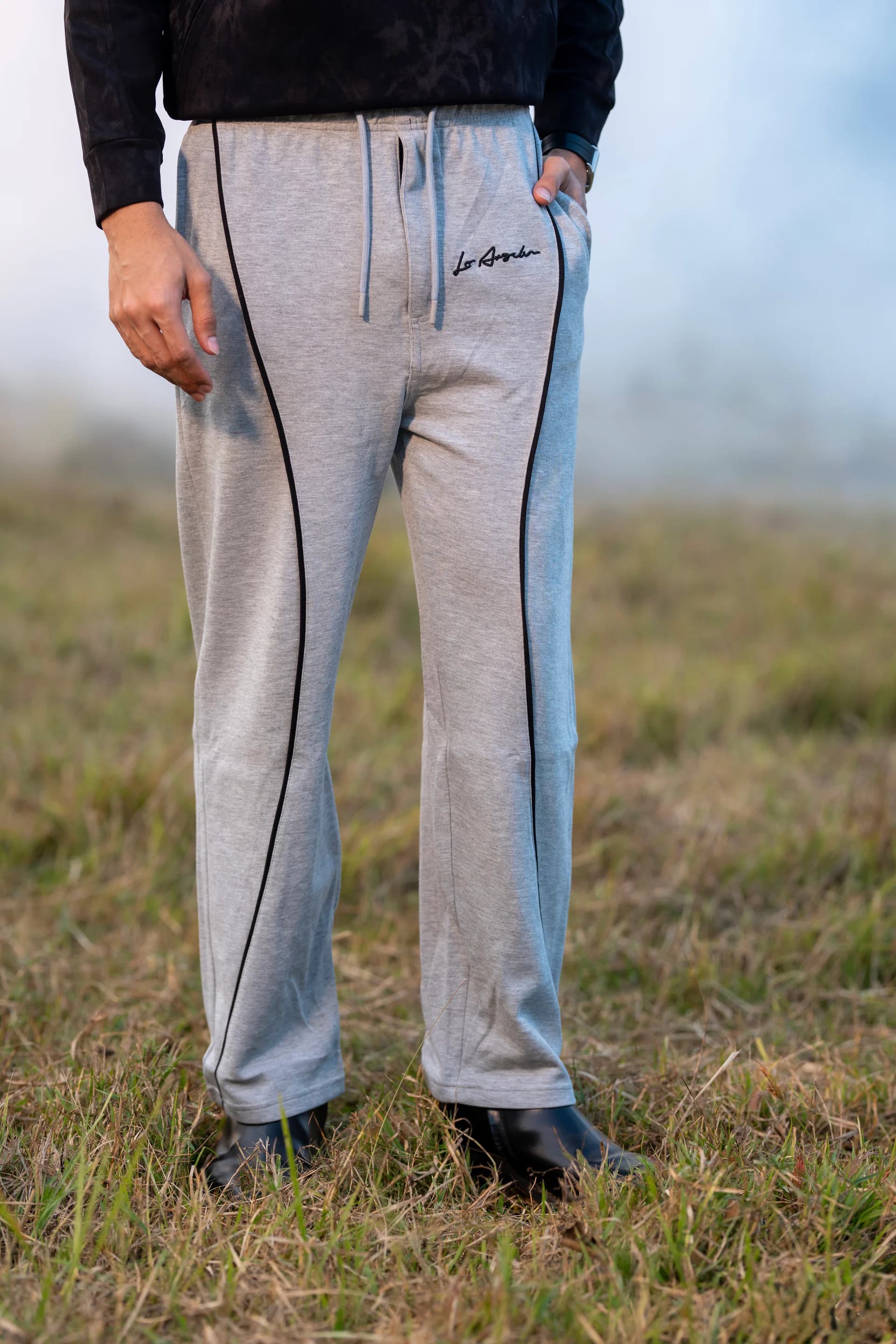 Stripe Baggy Jogger - Grey thumbnail 2