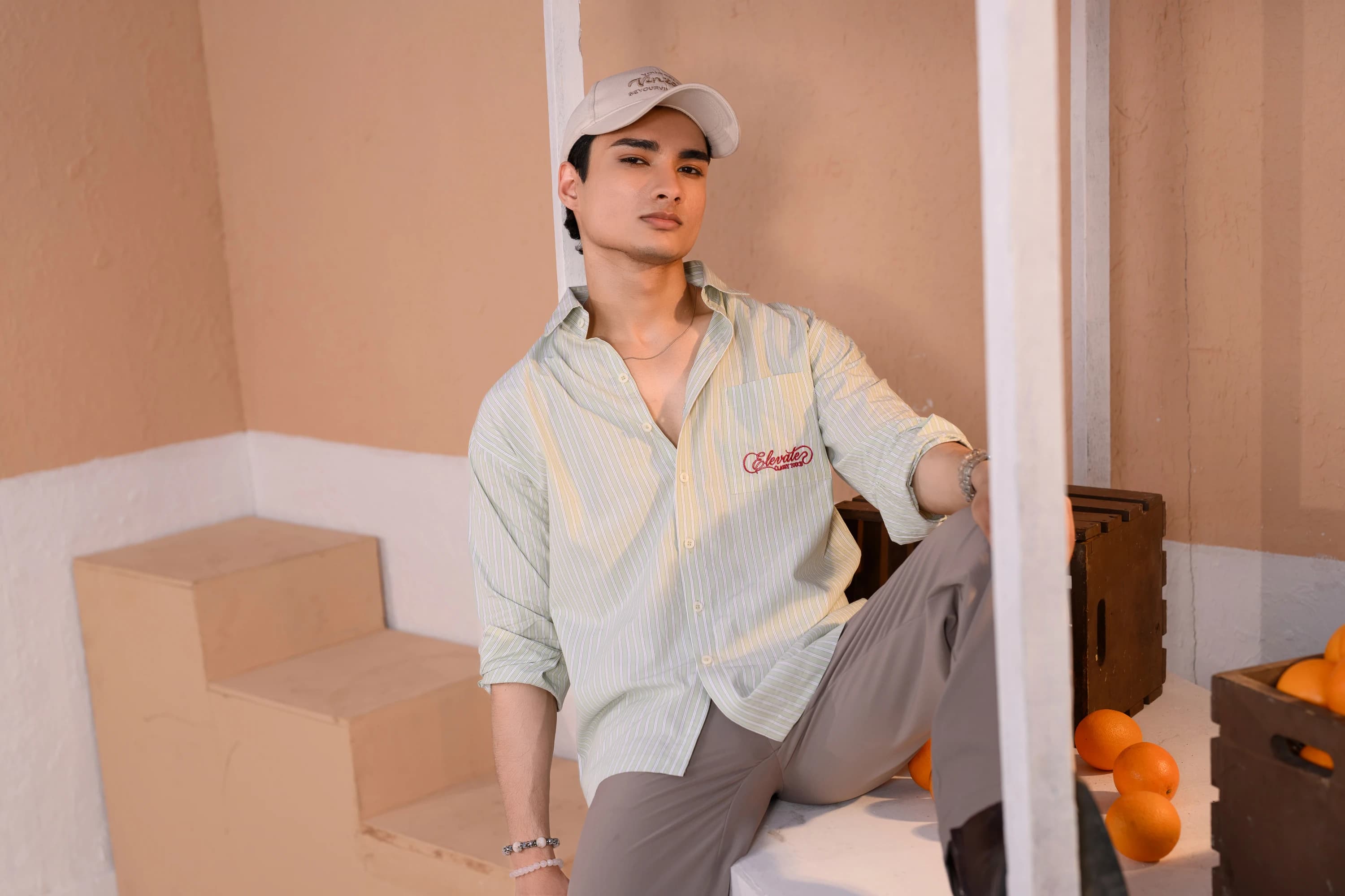 Casual Embo Stripe Shirt | Paste thumbnail 5