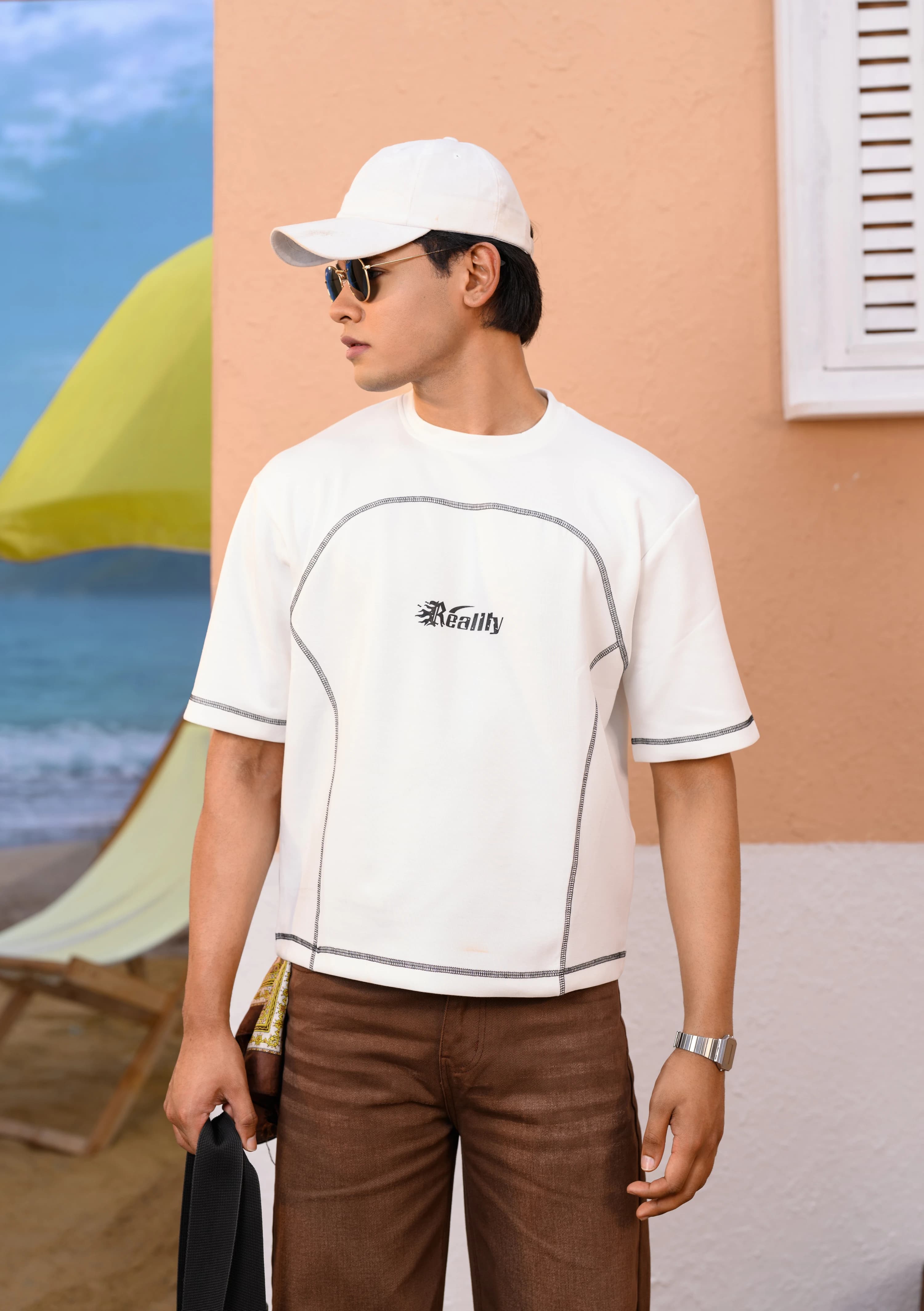 Boxy Cropped Tee | White thumbnail 1