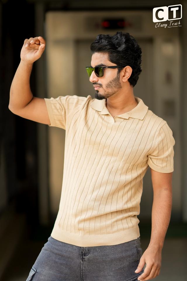 Old Money polo T shirt | Brown
