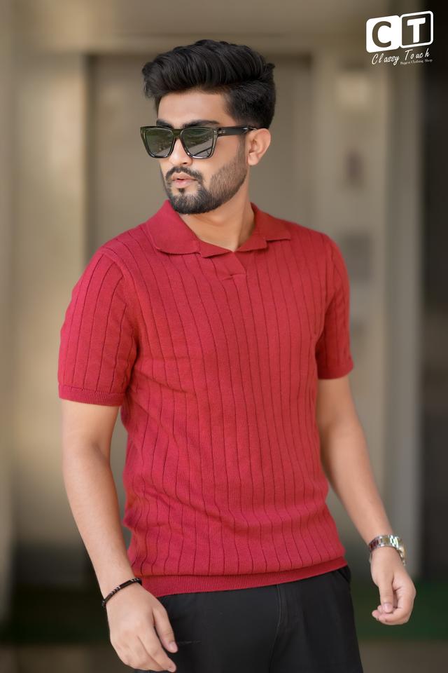 Old Money polo T shirt | Maroon