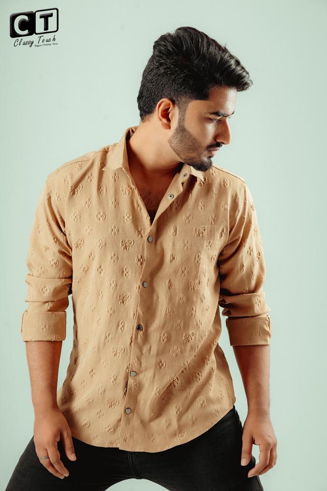 Creamy - Puff Textured casual shirt