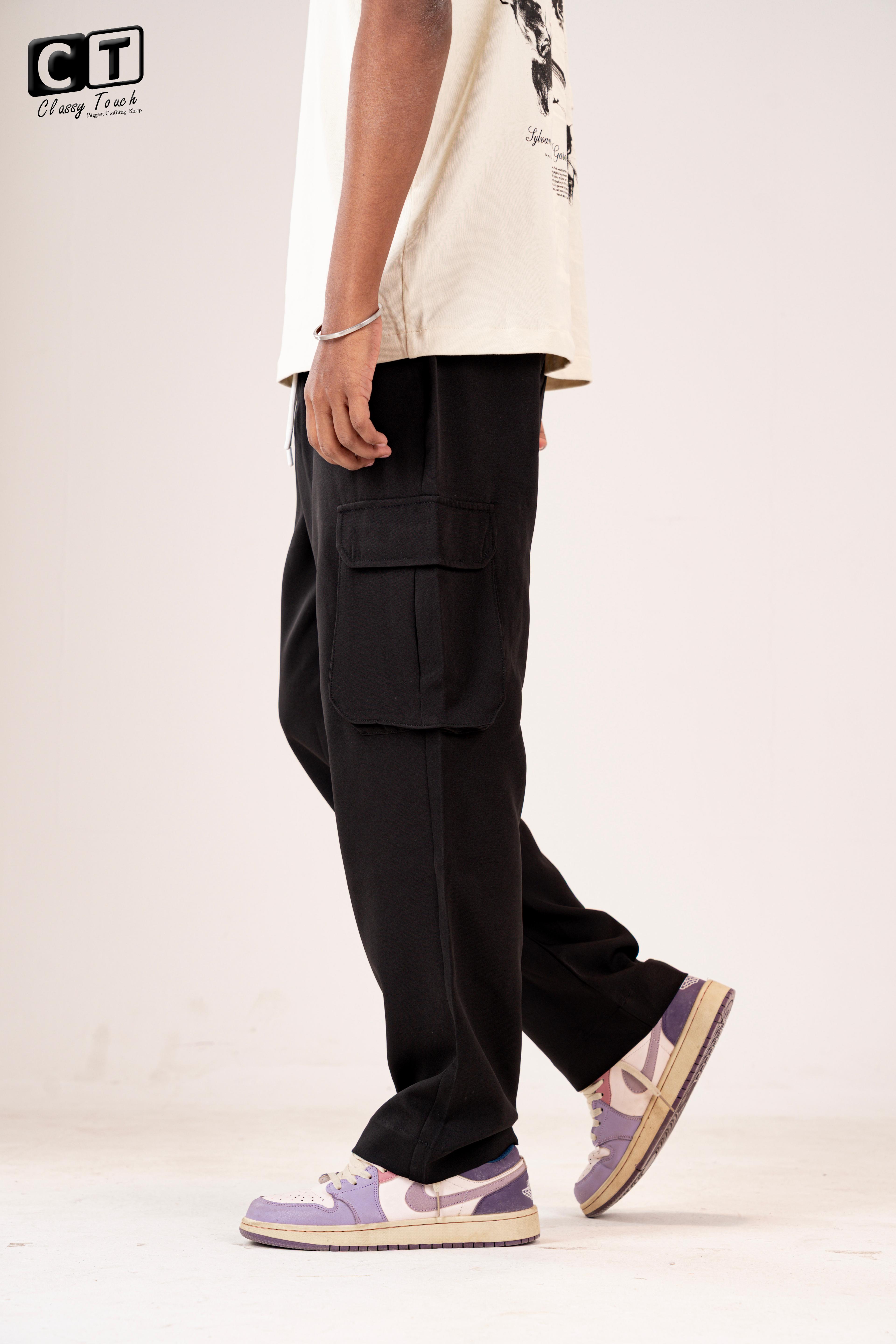Cargo Baggy Jogger - Black