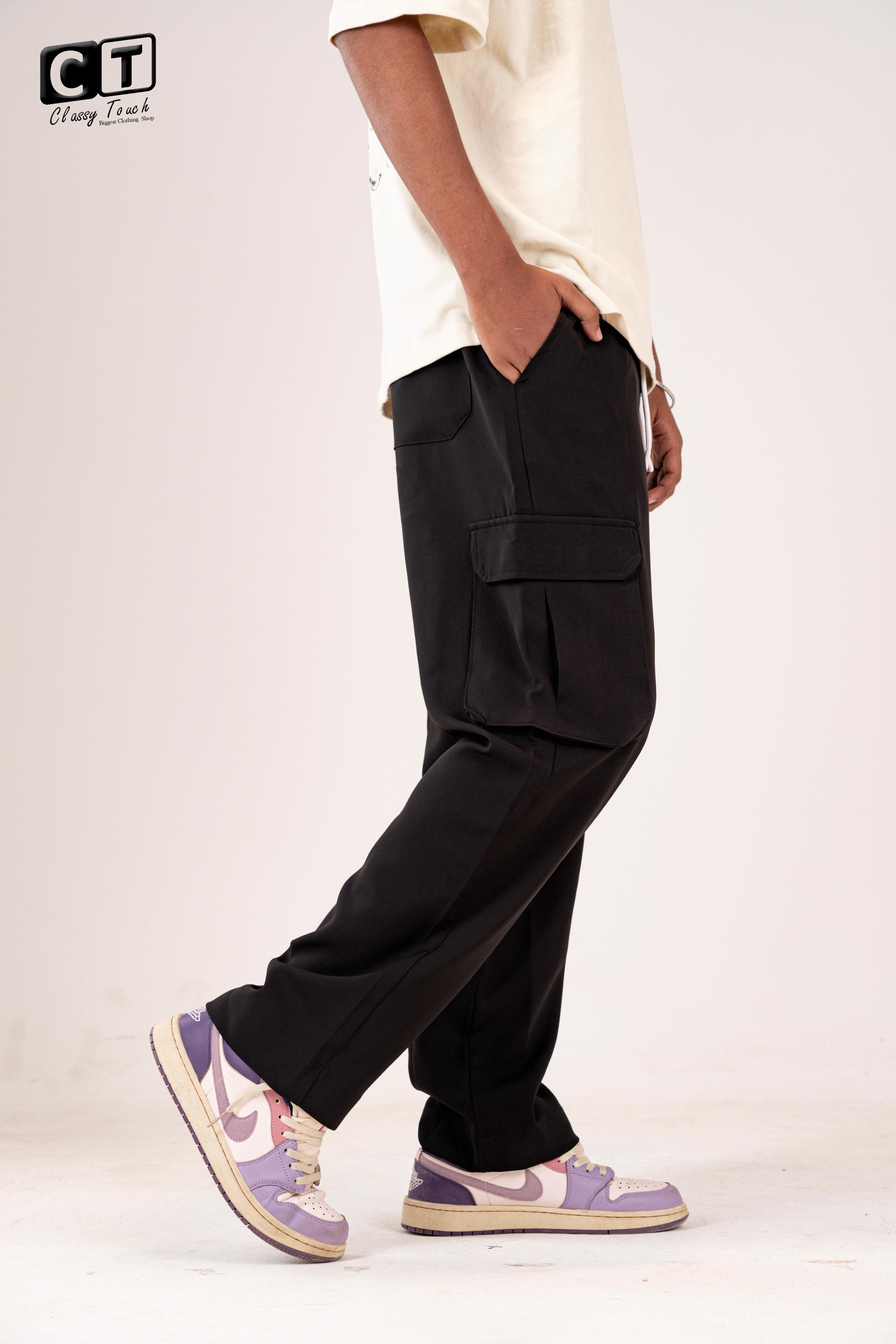 Cargo Baggy Jogger - Black