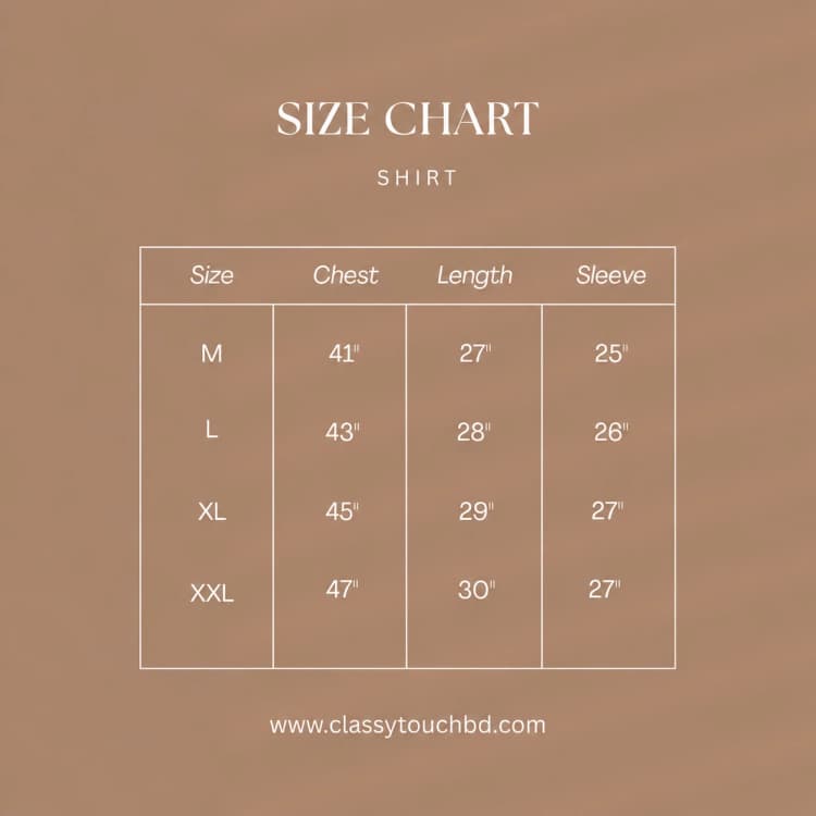 Casual Embo Stripe Shirt | Light blue Size Chart
