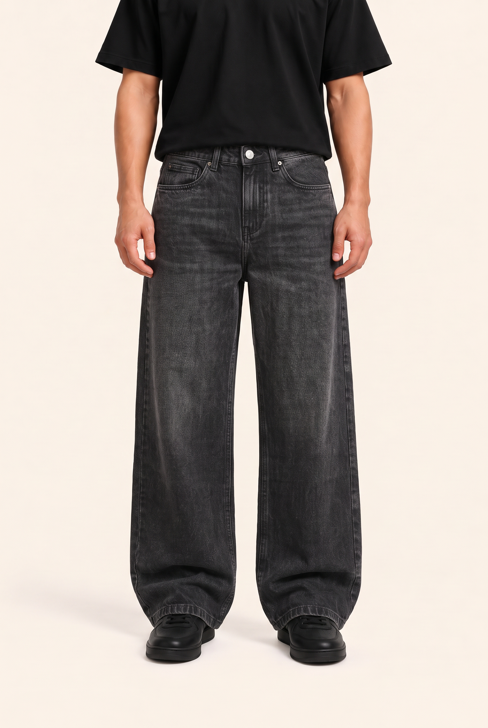Deep Gray Baggy Jeans